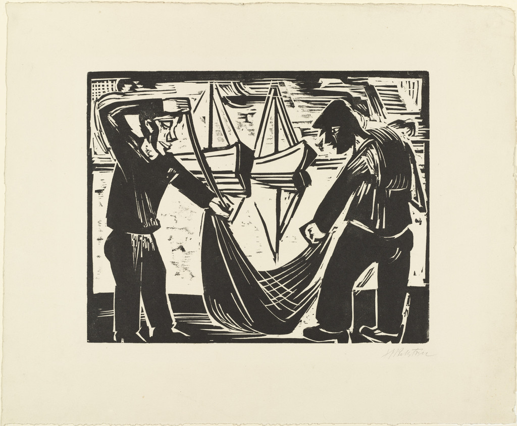 Two Fishermen with Net (Zwei Fischer mit Netz)