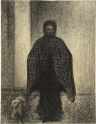 Georges-Pierre Seurat. Woman with a Dog (Femme avec chien). c. 1882–83
