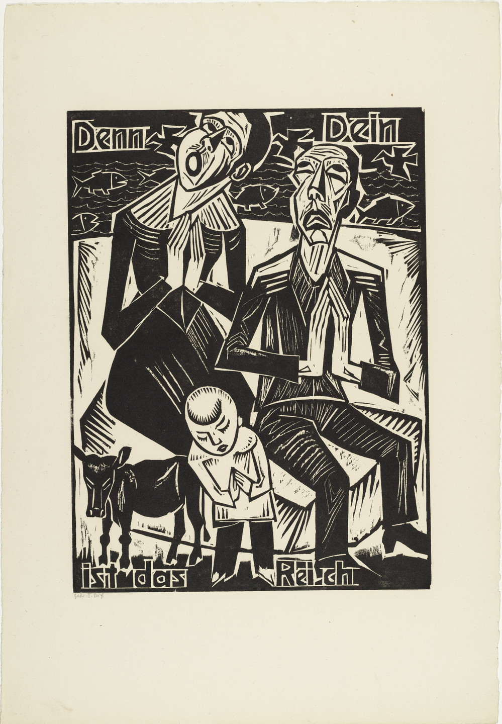 Max Pechstein. For Thine / is the kingdom (Denn Dein / ist das Reich) from The Lord's Prayer (Das Vater Unser). 1921