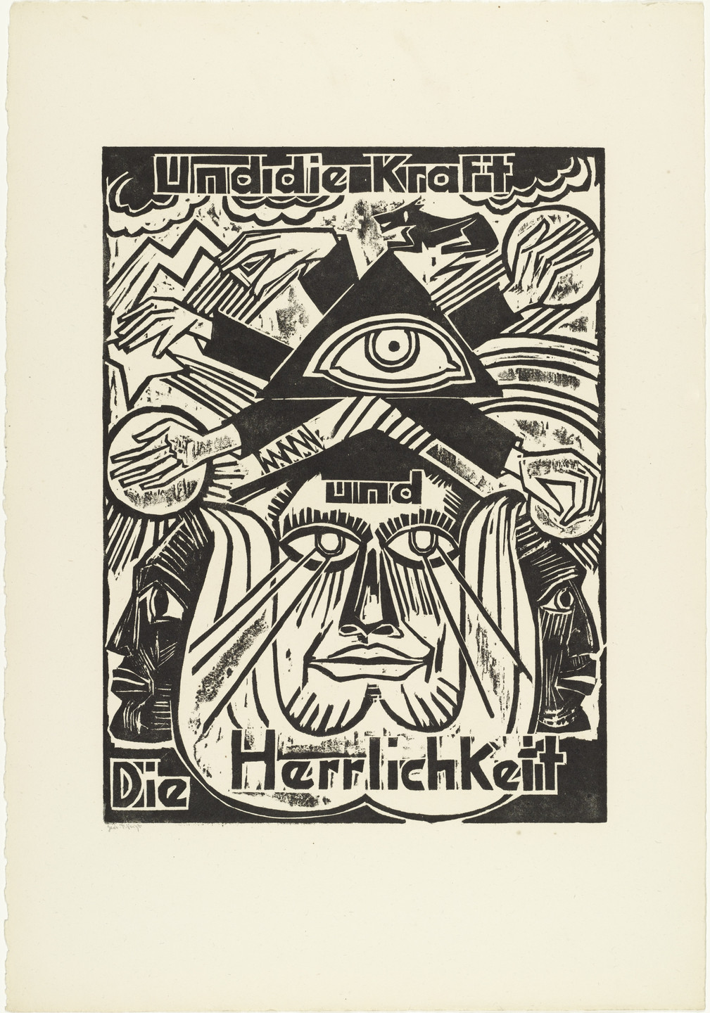 Max Pechstein. And the power / and / the glory (Und die Kraft / und / die Herrlichkeit) from The Lord's Prayer (Das Vater Unser). 1921