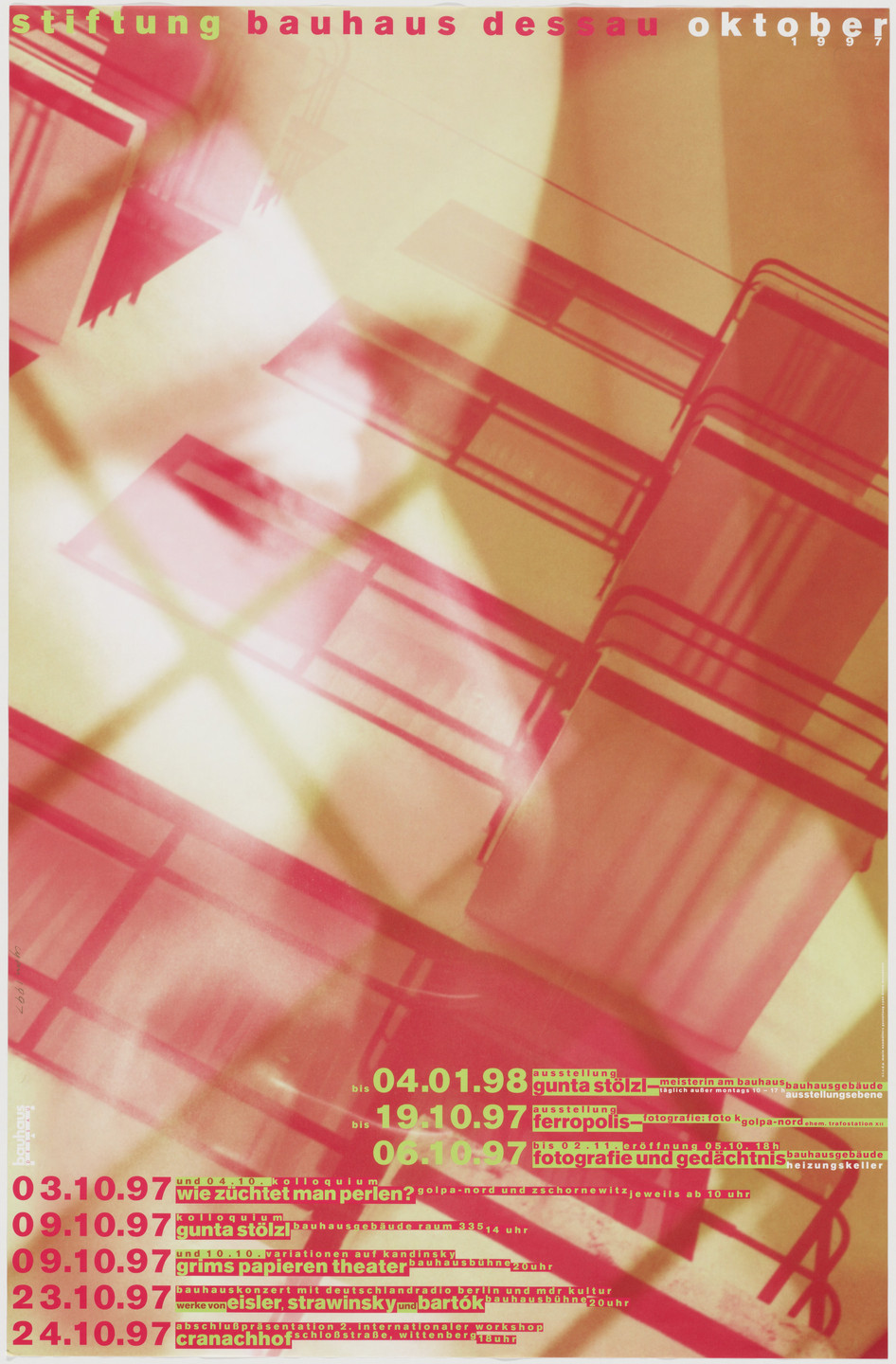 Cyan. Stiftung Bauhaus Dessau Oktober 1997. 1997