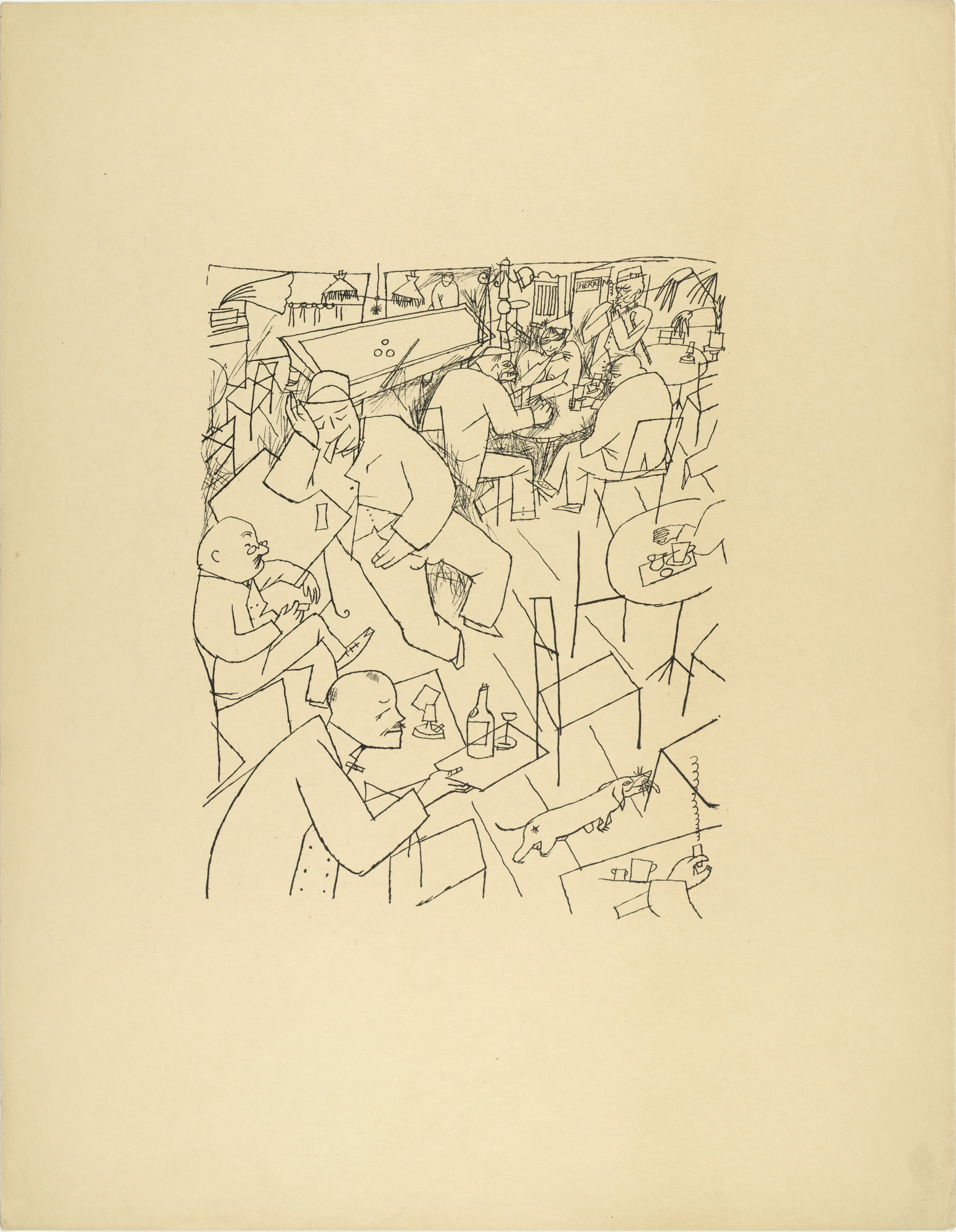 George Grosz. Joint (Kaschemme) from The First George Grosz Portfolio (Erste George Grosz-Mappe)