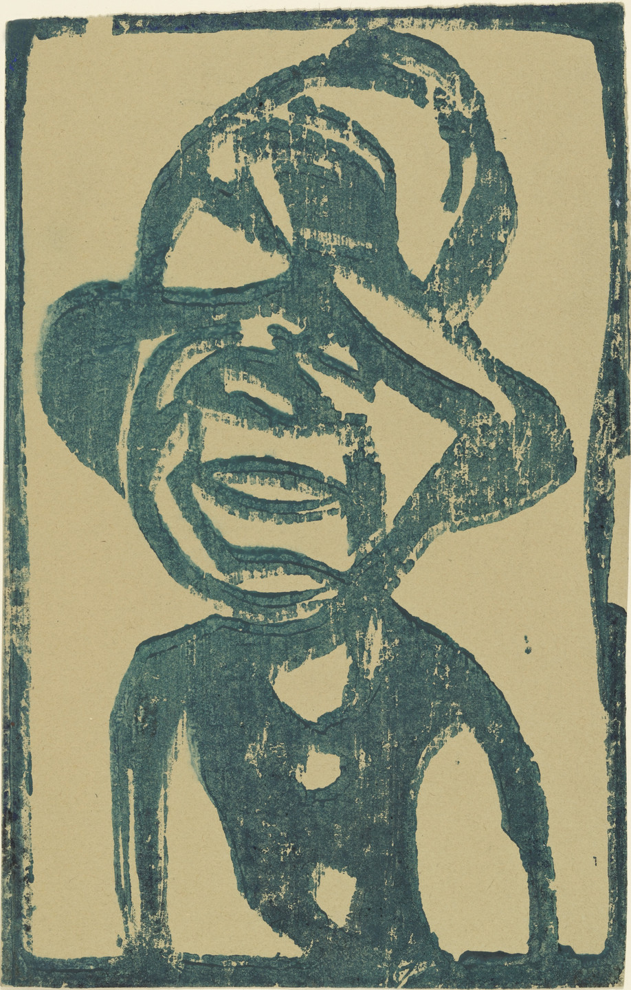 Christian Rohlfs. Street Urchin (Head with Hat [Lausbub (Kopf mit Hut)]. (1921)