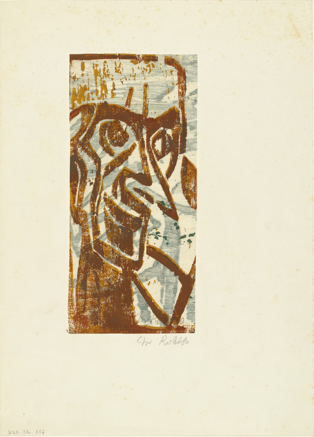 Christian Rohlfs. Man with Pointed Nose (Mann mit spitzer Nase). (1921)