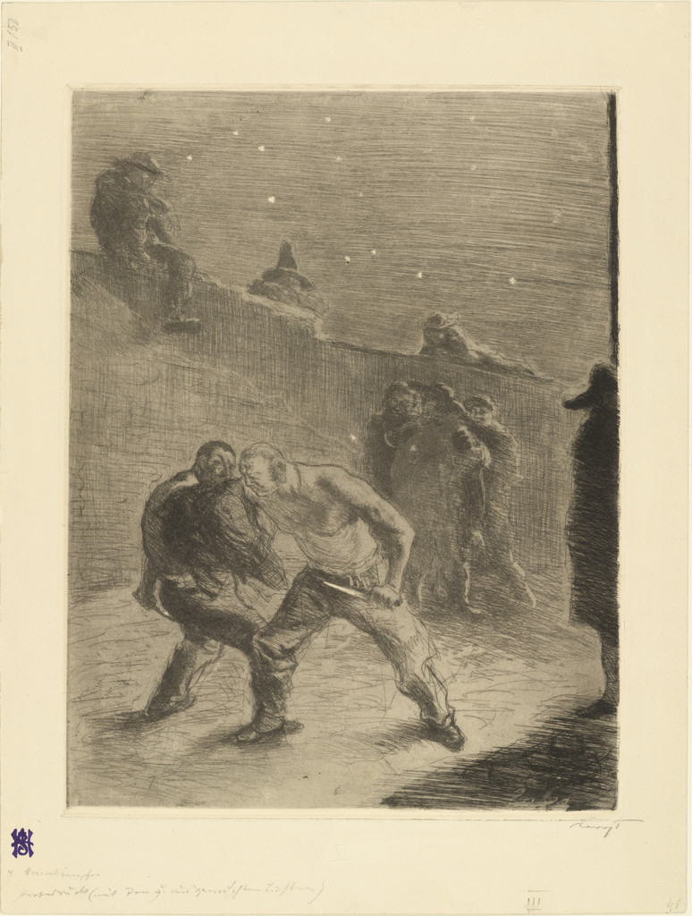 Duel (Zweikampf) (plate 5) for the portfolio Black Scenes (Schwarze Szenen)