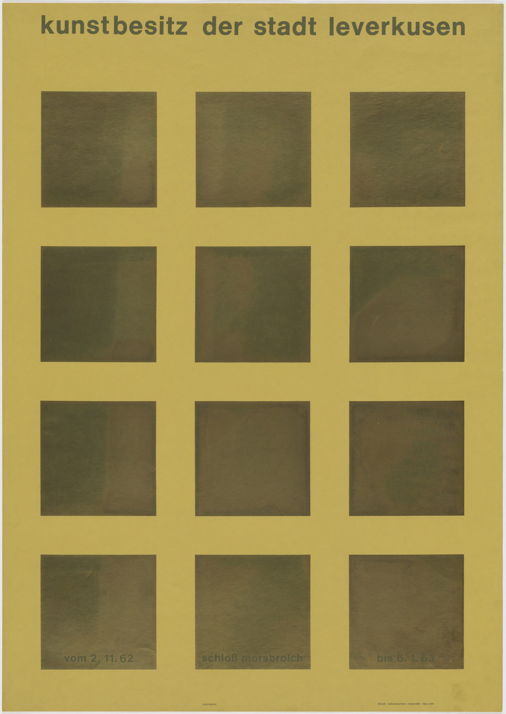 Almir Mavignier. Kunstbesitz der Stadt Leuerkusen. 1962