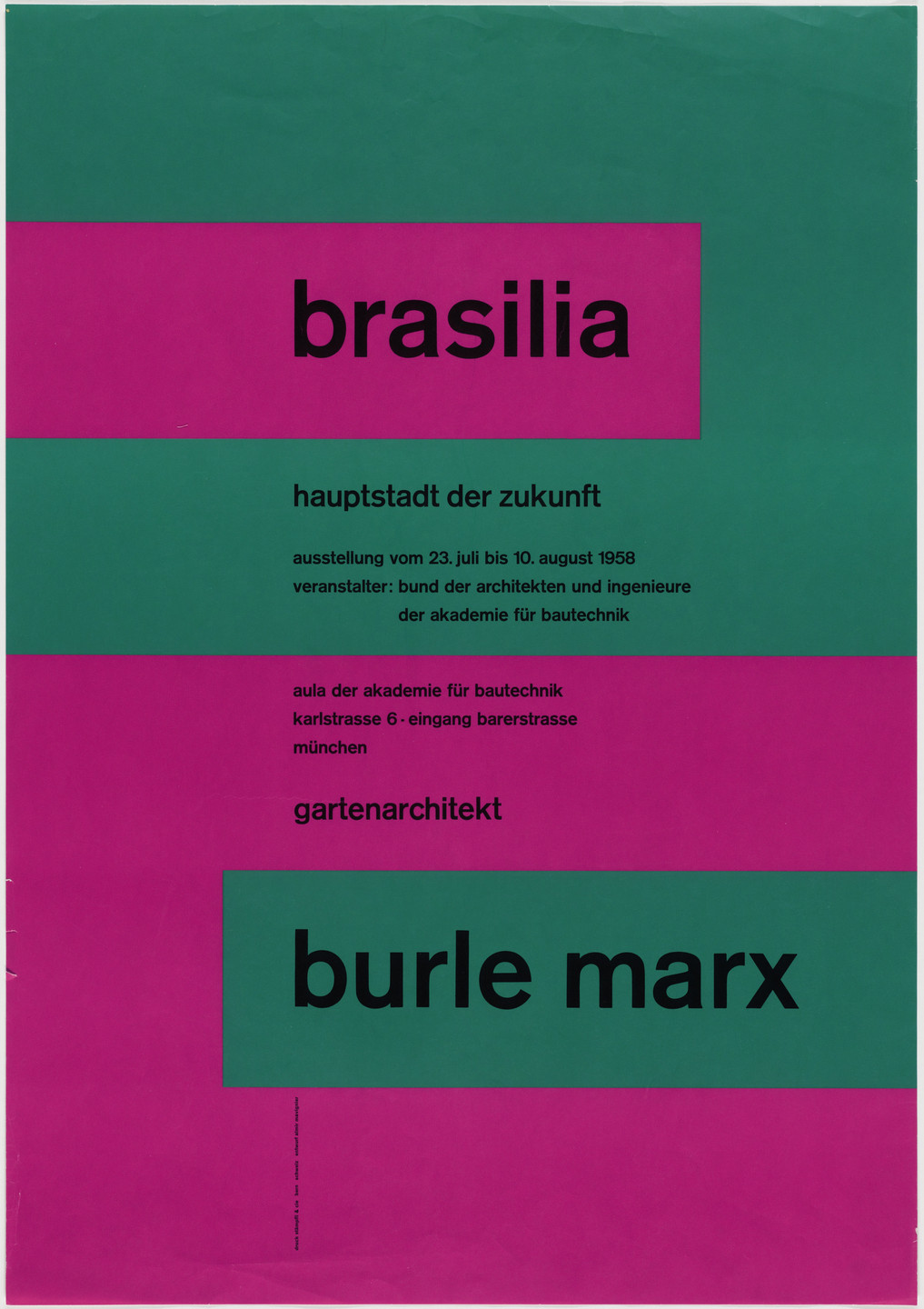 Almir Mavignier. Brasilia Burle Marx. 1958