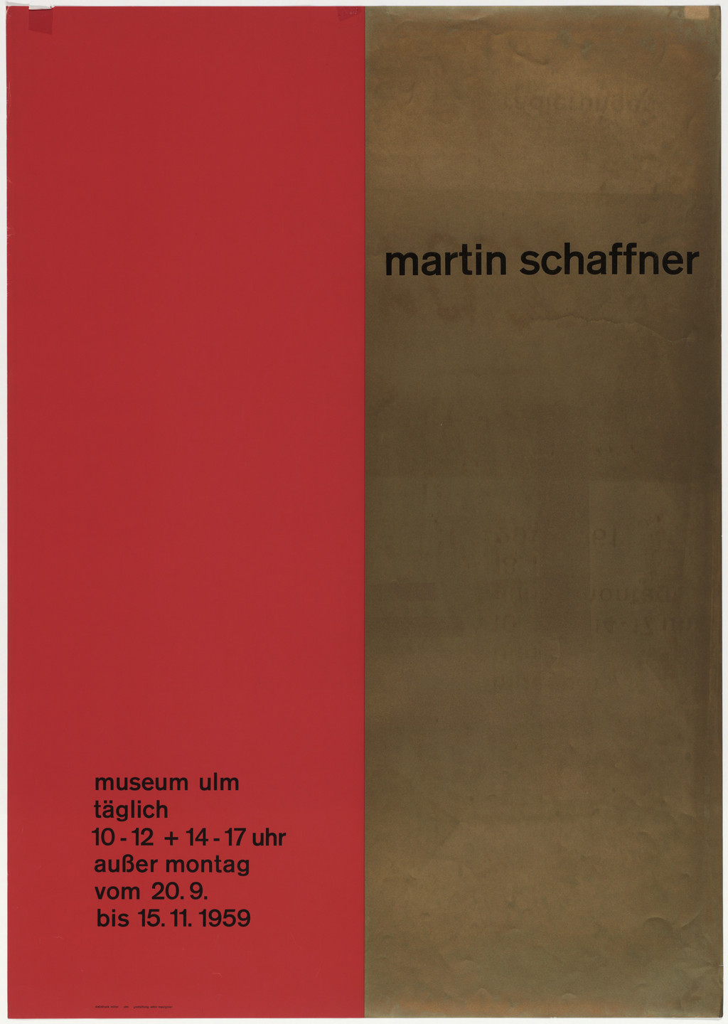 Almir Mavignier. Martin Schaffner. 1959