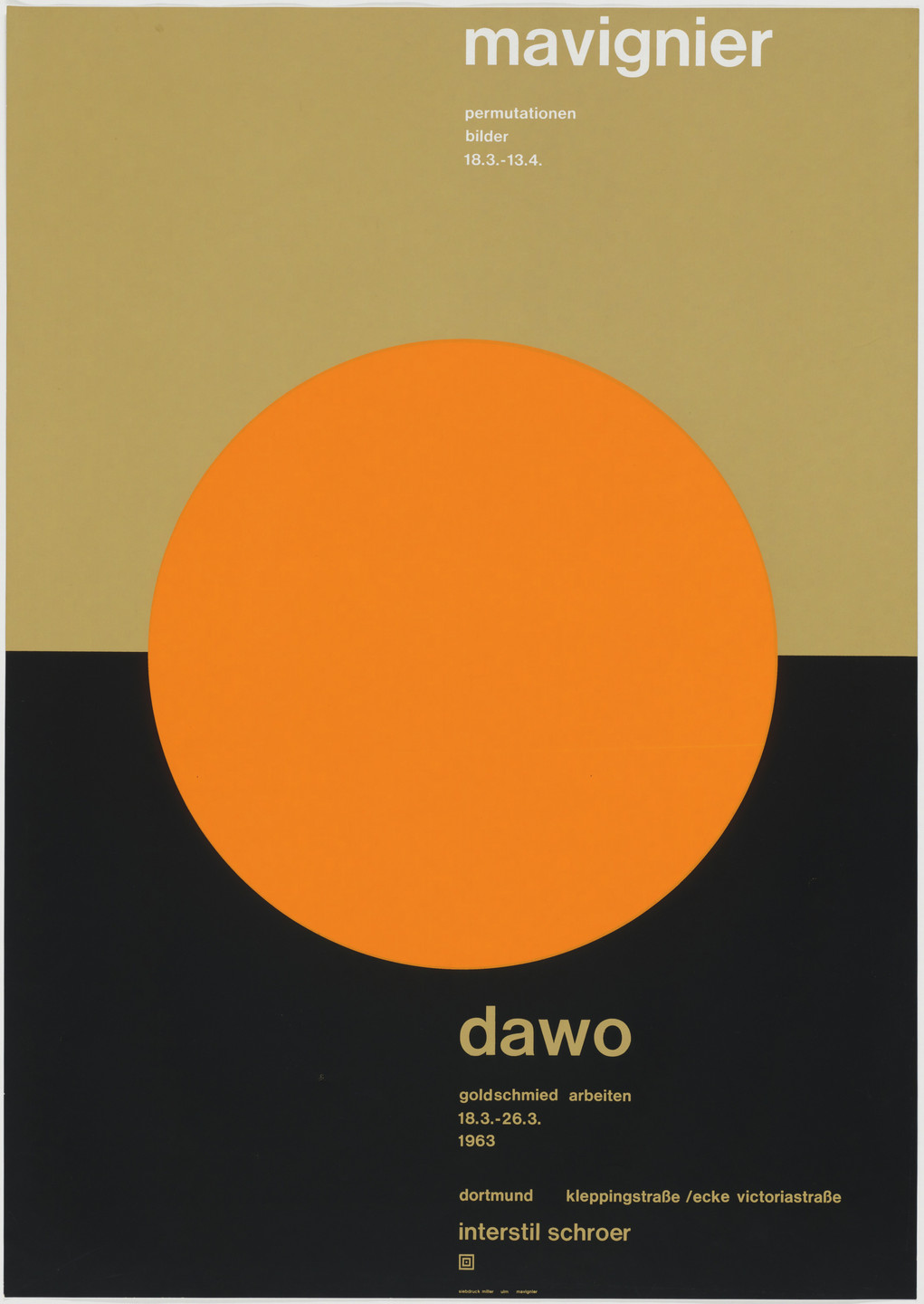 Almir Mavignier. Mavignier, Dawo. 1963