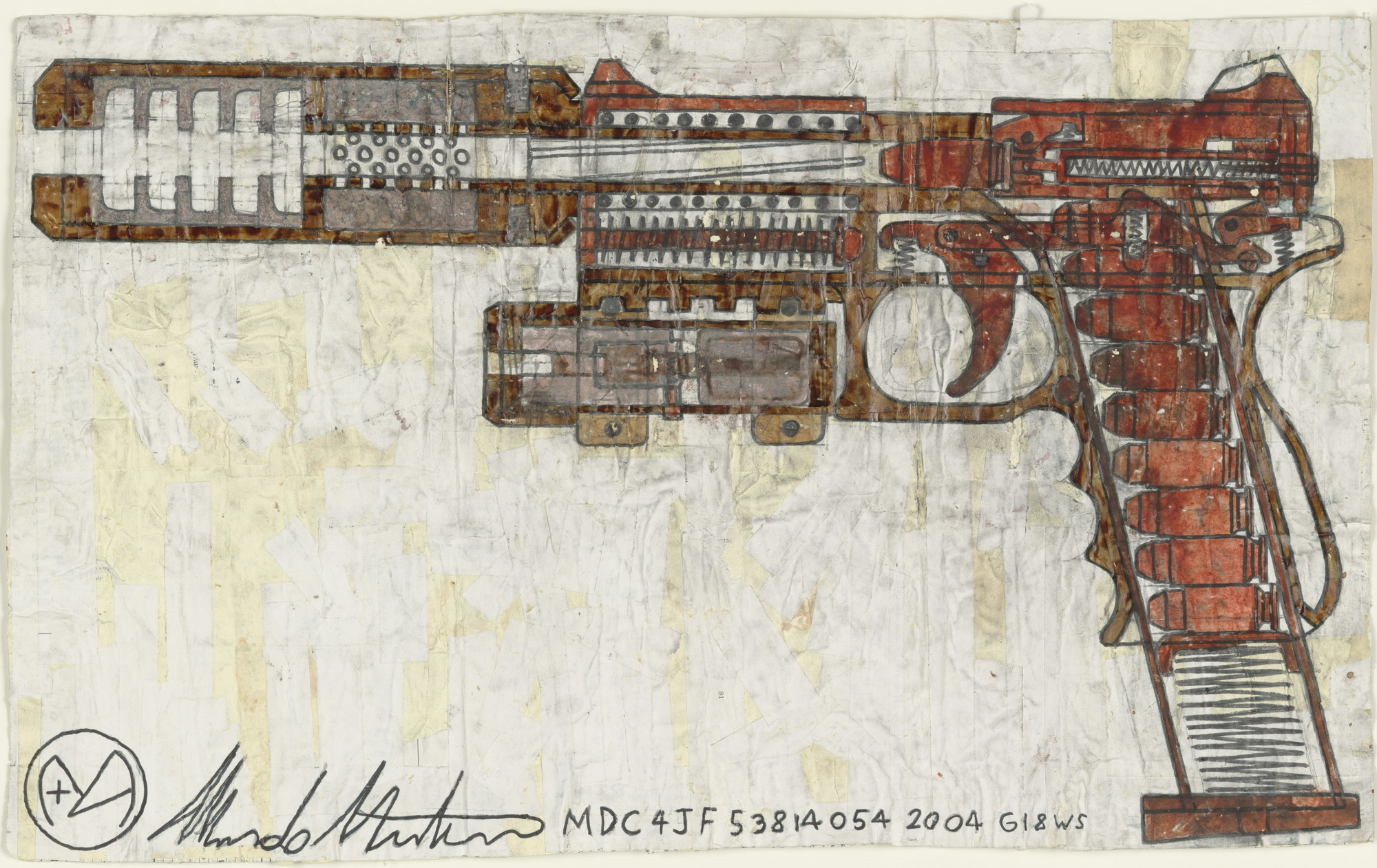 Alfredo Martinez. Prison Drawing (Gun) MDC4JF53814054 G18W5. 2004