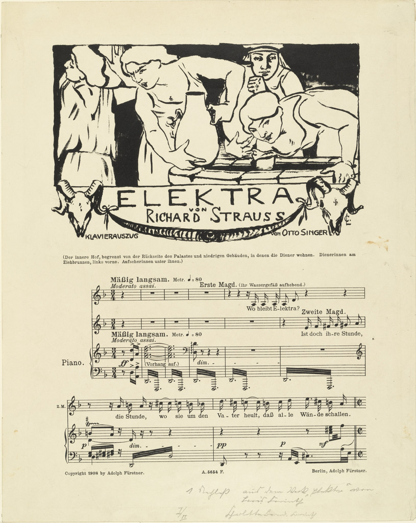 Headpiece for Elektra: Sheet of Music (Elektra: Notenblatt)