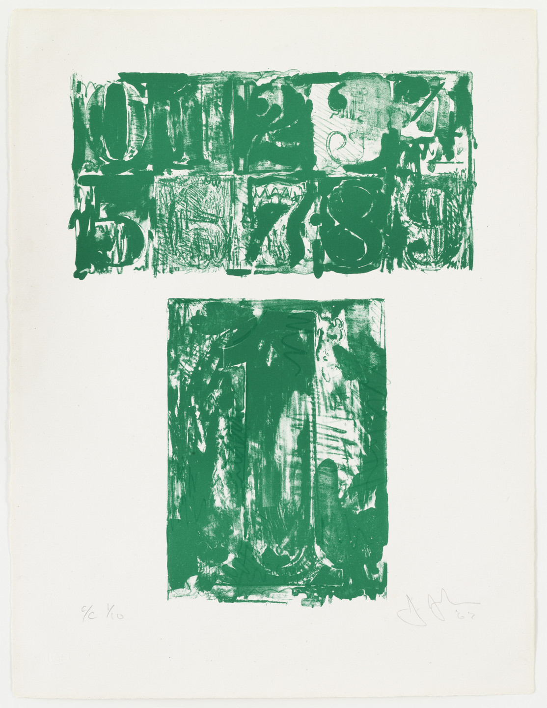 Jasper Johns. 1 from 0-9. 1963