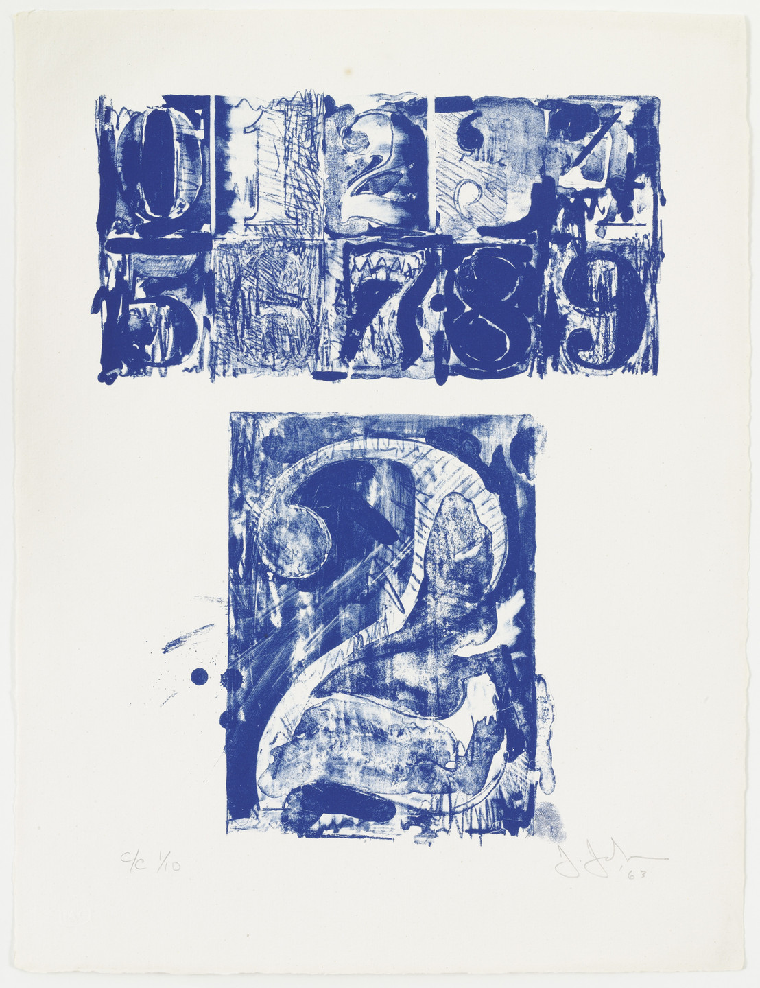 Jasper Johns. 2 from 0-9. 1963