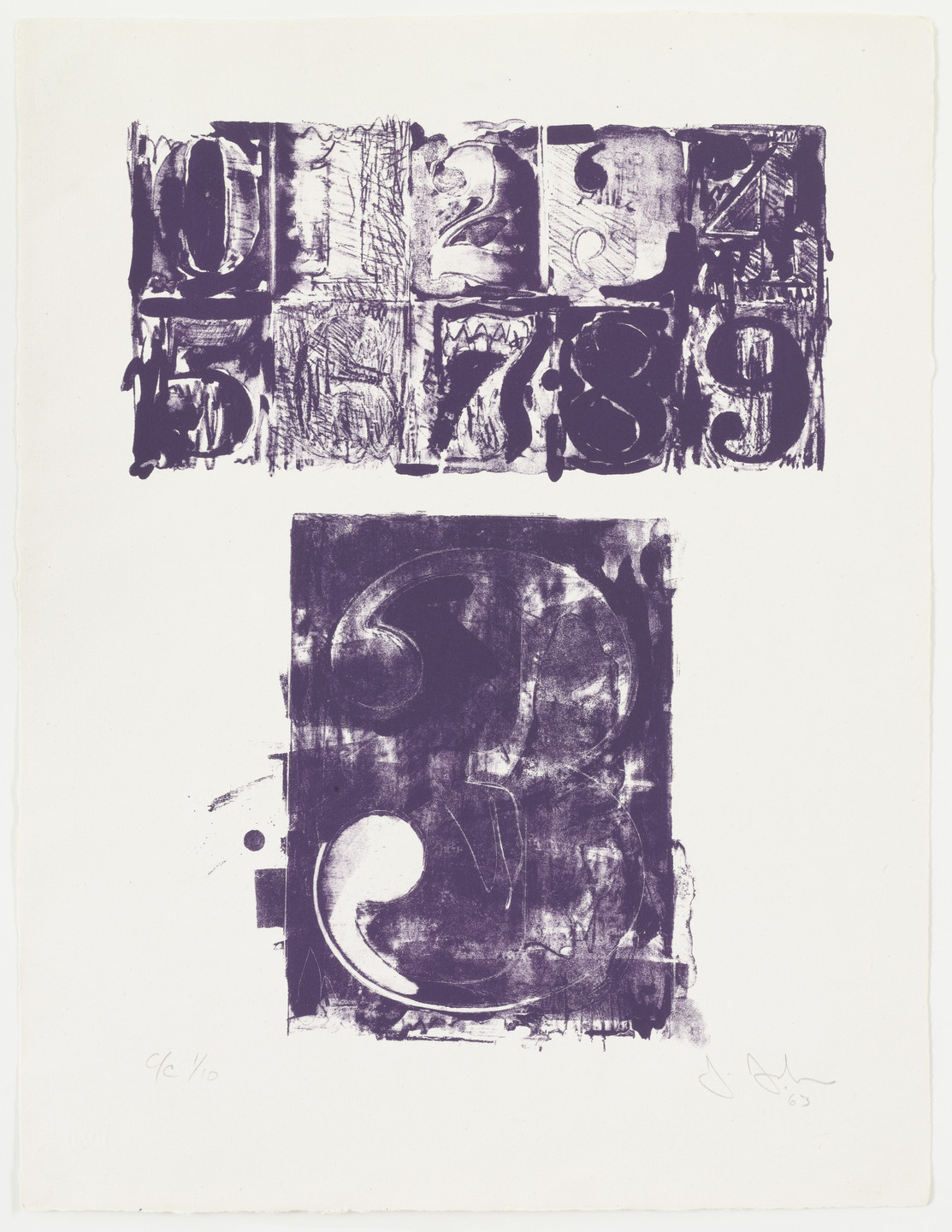 Jasper Johns. 3 from 0-9. 1963