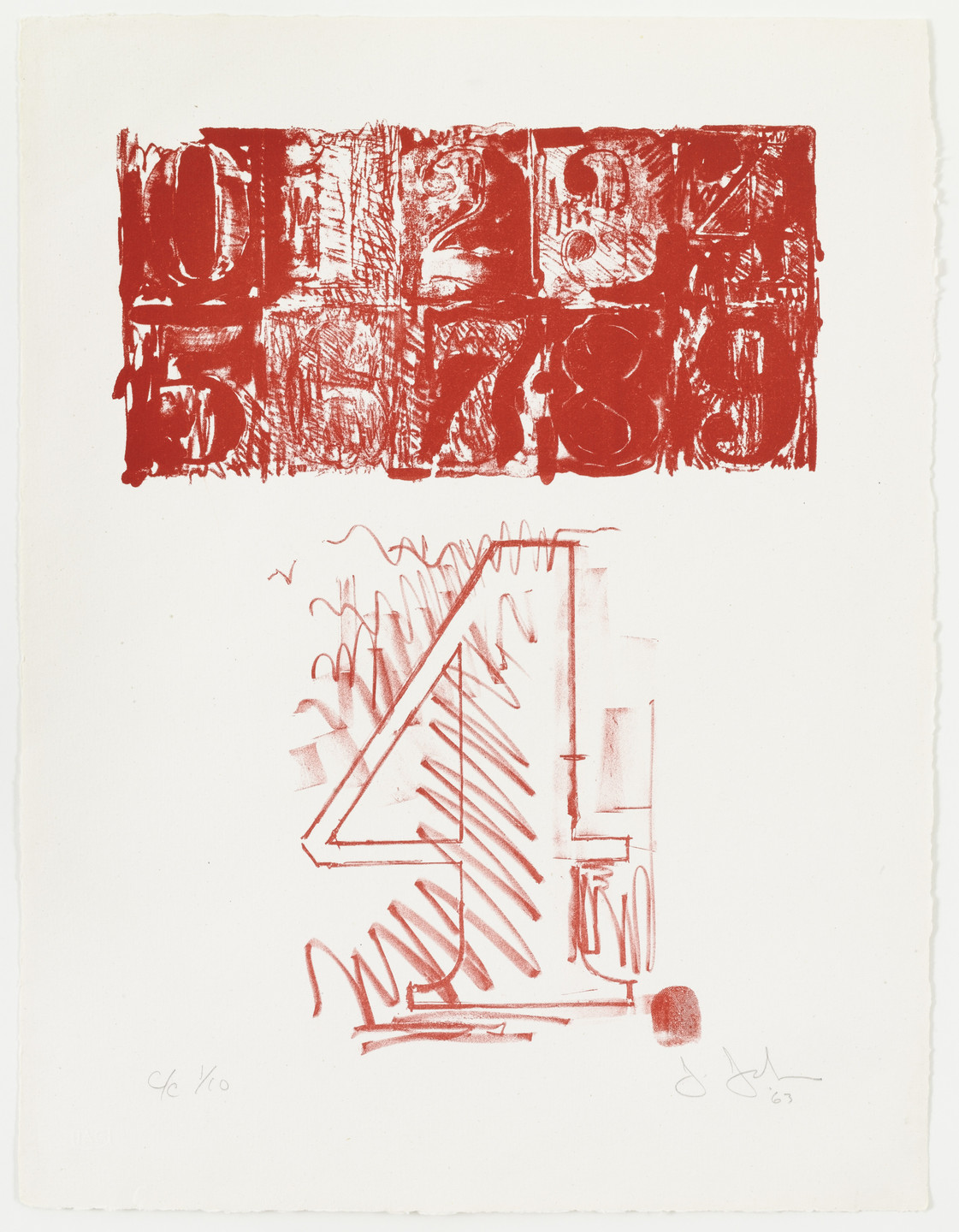 Jasper Johns. 4 from 0-9. 1963
