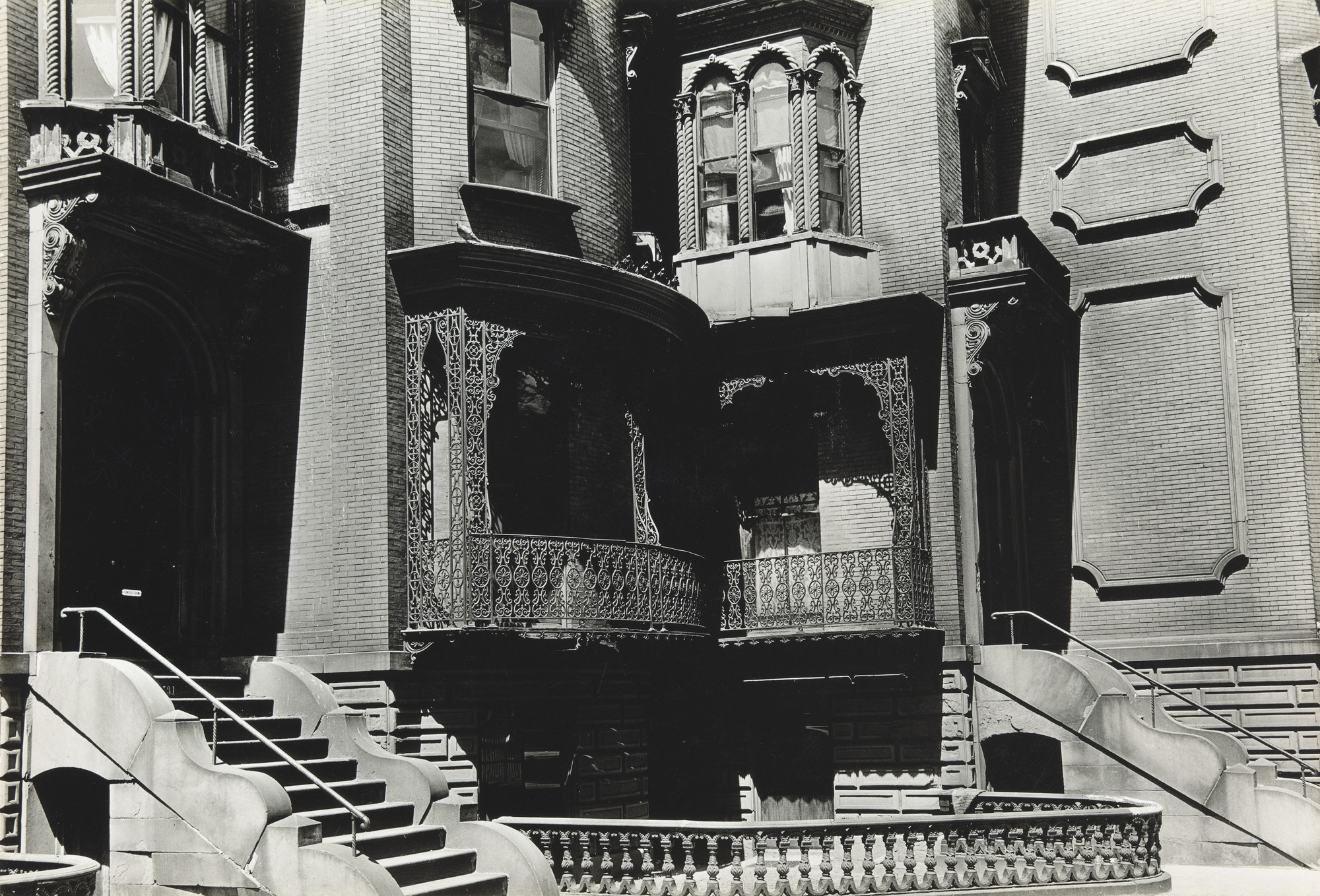 Walker Evans. Gingerbread Houses, Detail of Porches, South End, Boston, Massachusetts