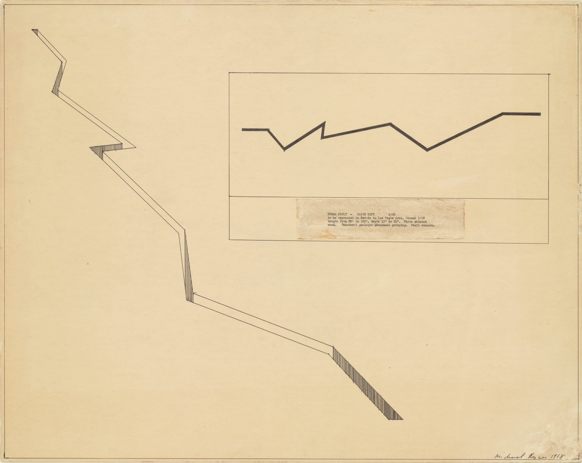 Michael Heizer. Human Fault, Earth Rift. 1968 | MoMA