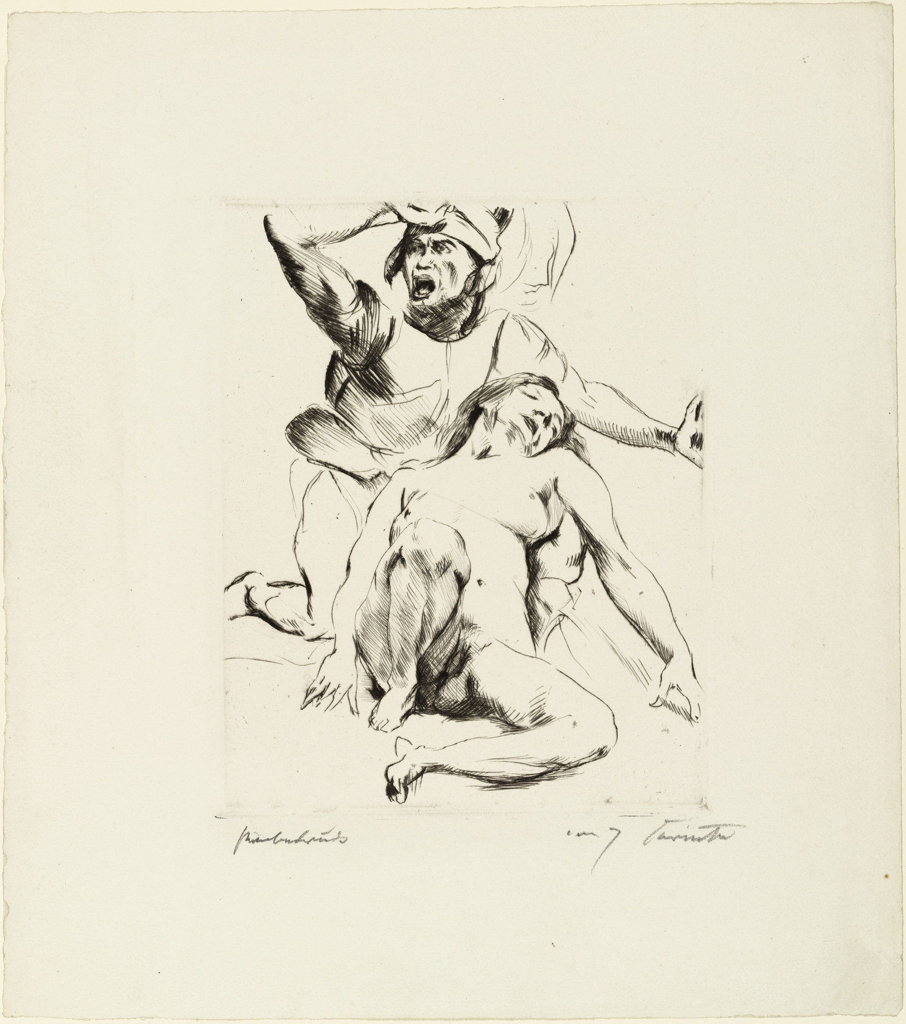 Lovis Corinth. Theseus and Ariadne II
