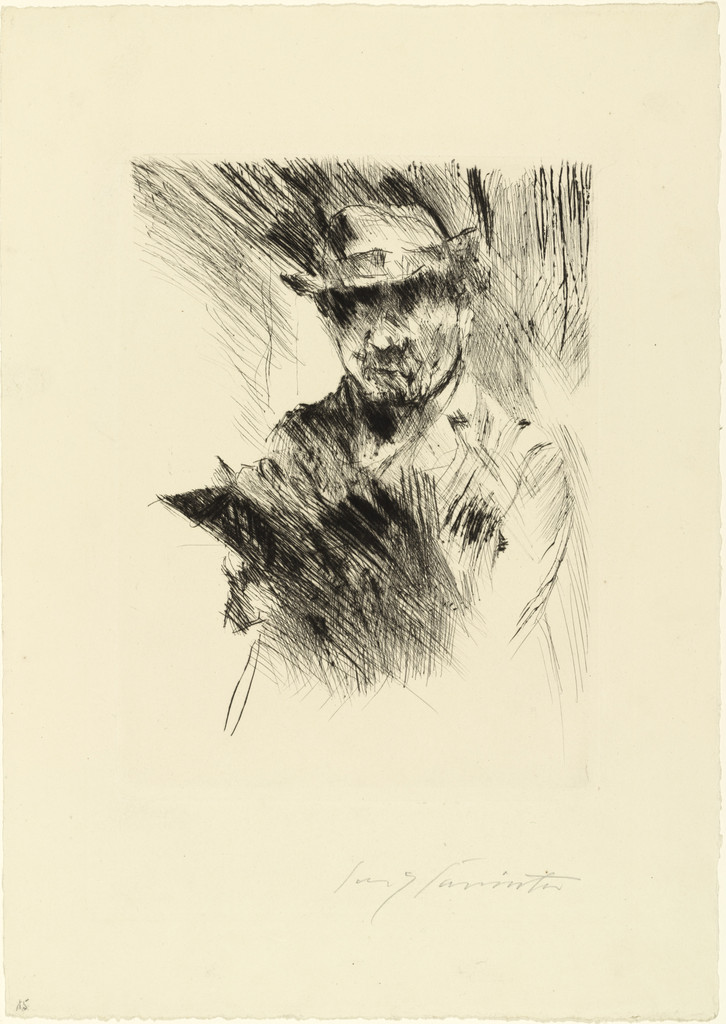 Self-Portrait While Etching (Selbstbildnis radierend)
