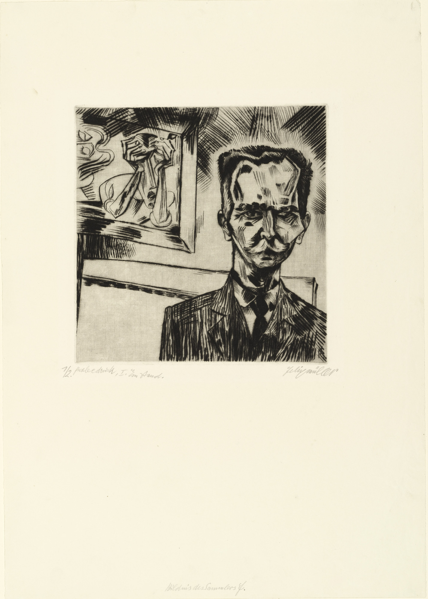 Conrad Felixmüller. Portrait of the Art Collector Ludwig Fischer, Frankfurt