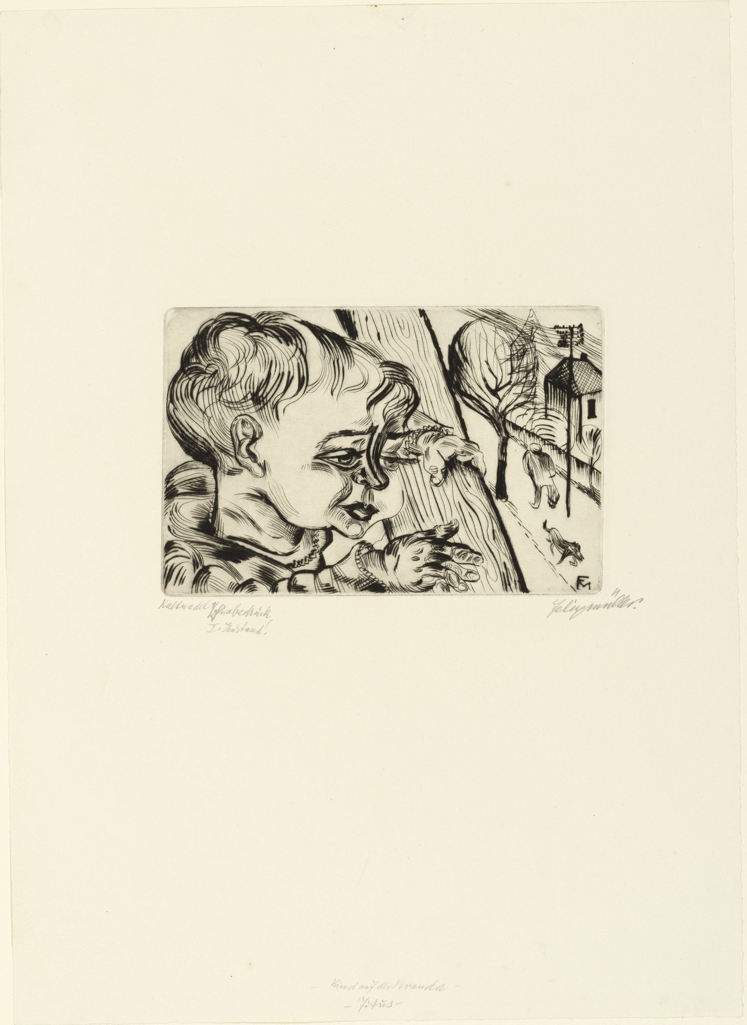 Conrad Felixmüller. Child on the Veranda (Son Titus)
