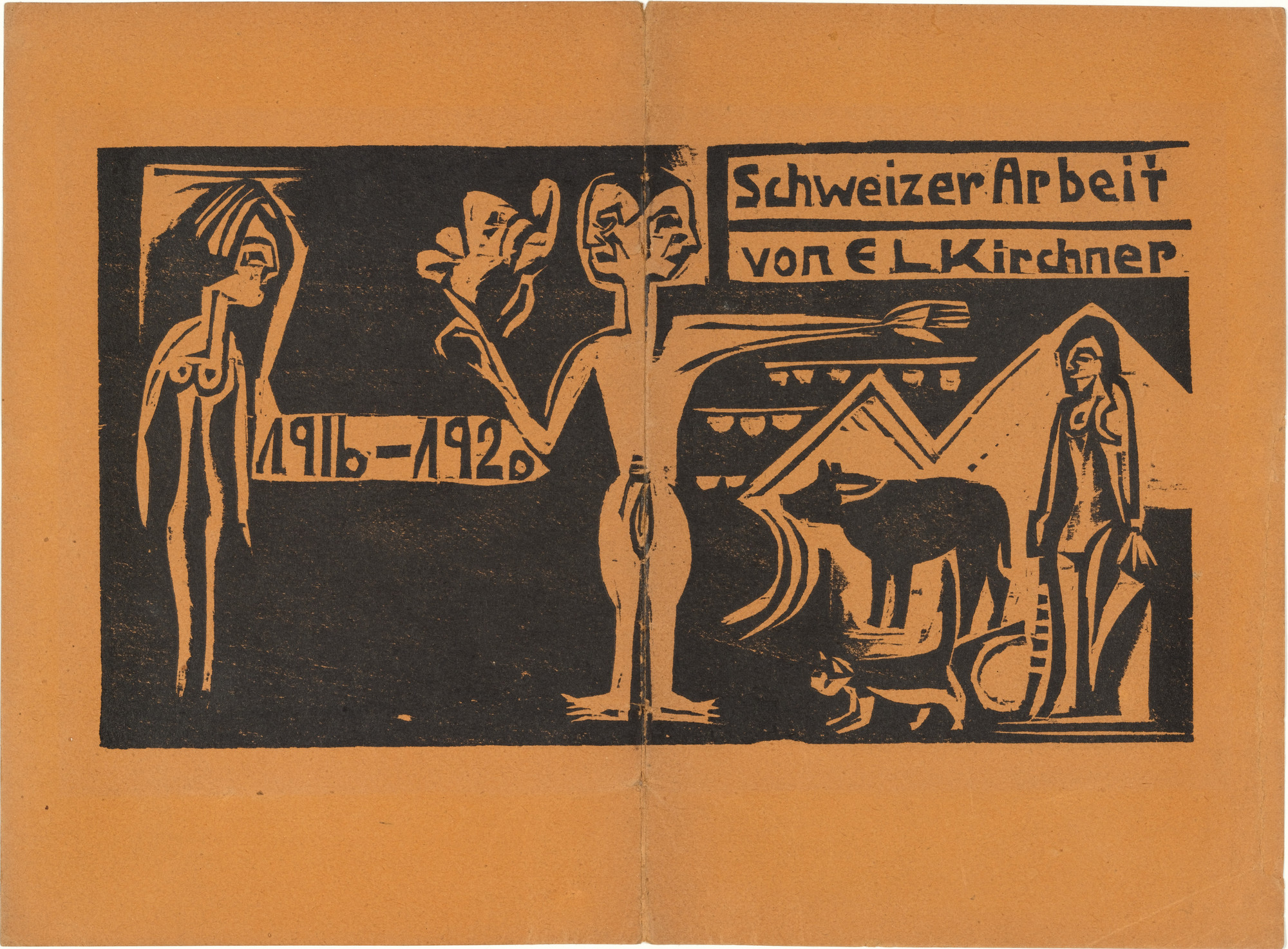 Ernst Ludwig Kirchner. Untitled (Cover from exhibition catalogue Schweizer Arbeit von E.L. Kirchner 1916-1920)