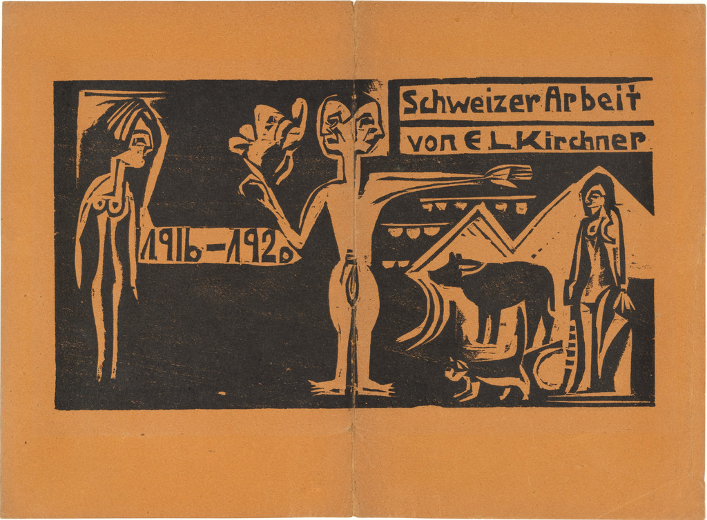 Cover from exhibition catalogue (Titelblatt des Ausstellungskatalogs) Schweizer Arbeit von E.L. Kirchner 1916-1920