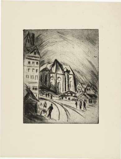 Small Town (plate, loose leaf) from the periodical Das Kunstblatt, vol. 1, no. 5 (May 1917)