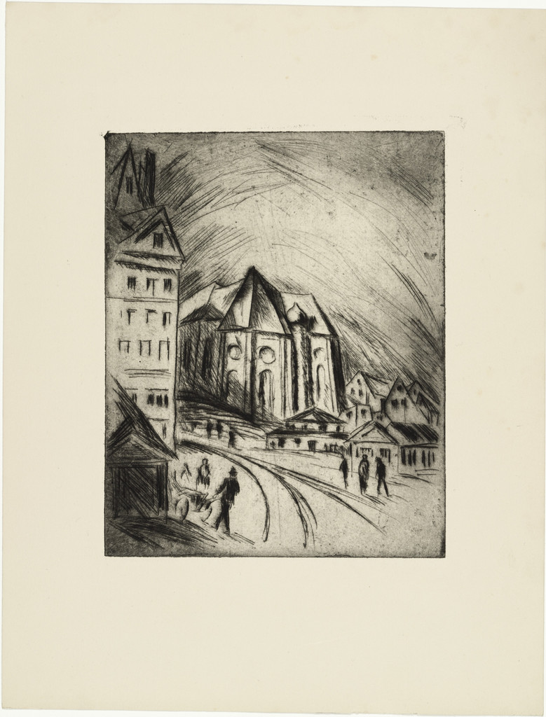 Small Town (Kleinstadt) (plate, loose leaf) from the periodical Das Kunstblatt, vol. 1, no. 5 (May 1917)