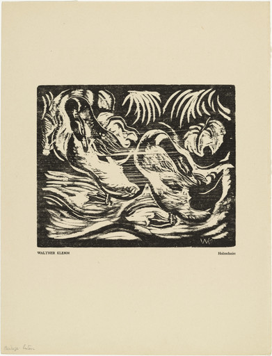 Ducks (plate, preceding p. 129) from the periodical Das Kunstblatt, vol. 1, no. 5 (May 1917)