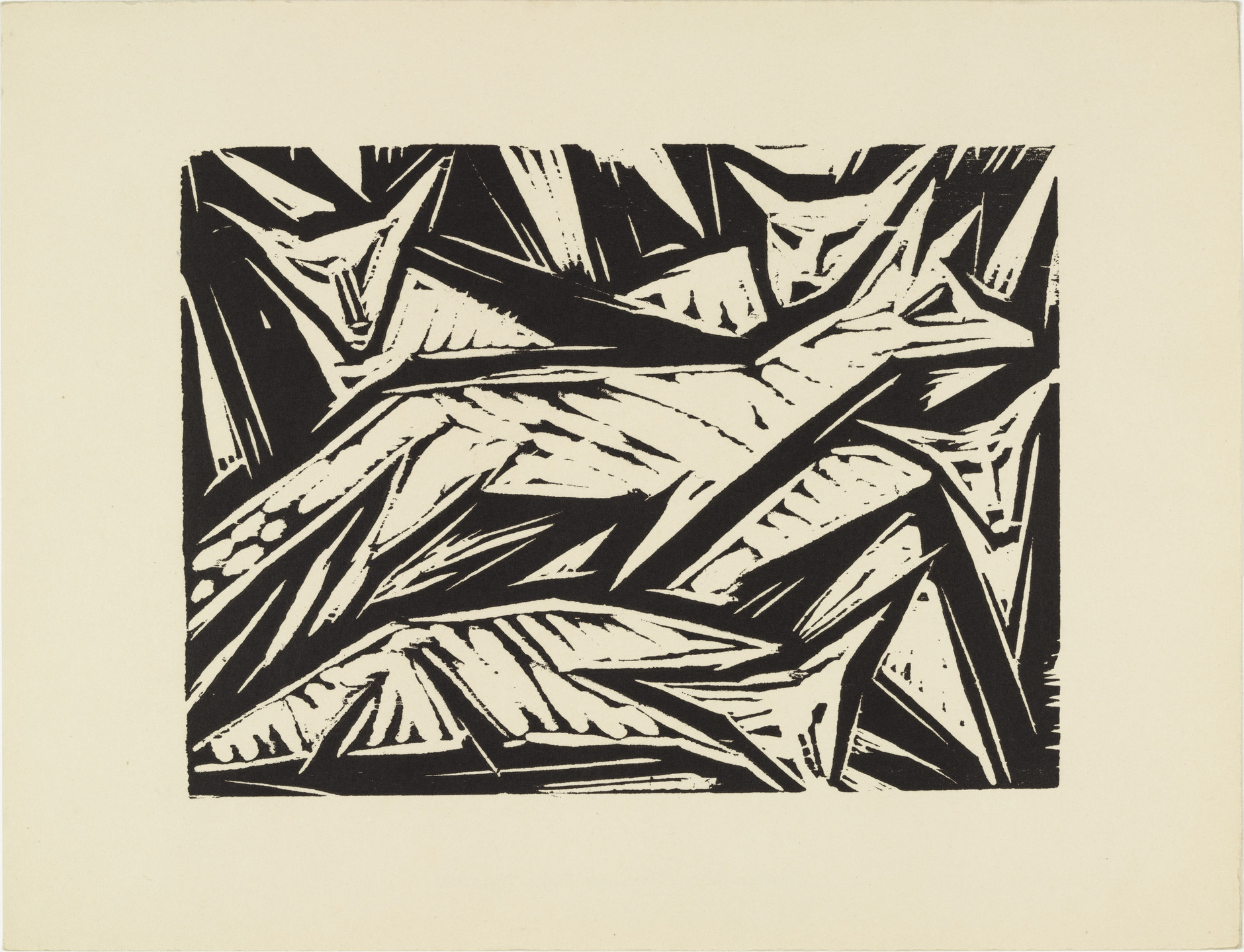 Otto Lange. Foxes (Füchse) (plate, loose leaf) from the periodical Das Kunstblatt, vol. 1, no. 11 (Nov 1917). 1917