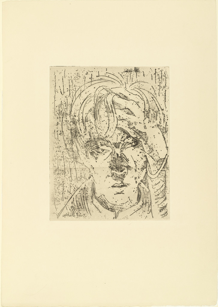 Self-Portrait, Head Propped on Hand (Selbstbildnis, den Kopf in die Hand gestützt)