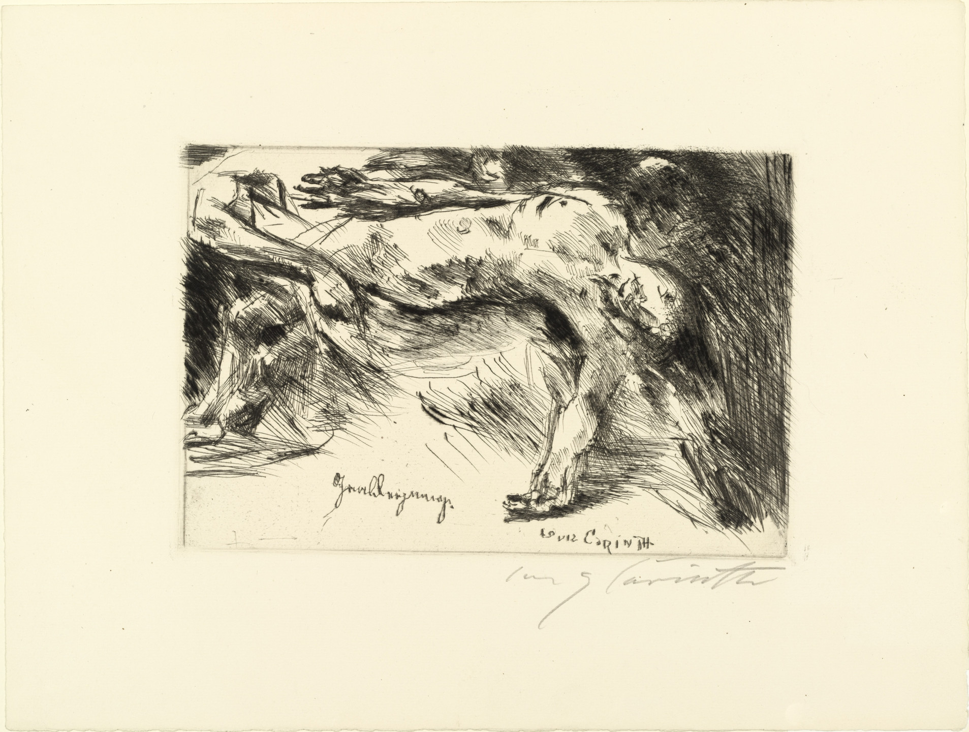 Lovis Corinth. Burial (Grablegung) from Compositions (Kompositionen). (1921-22)