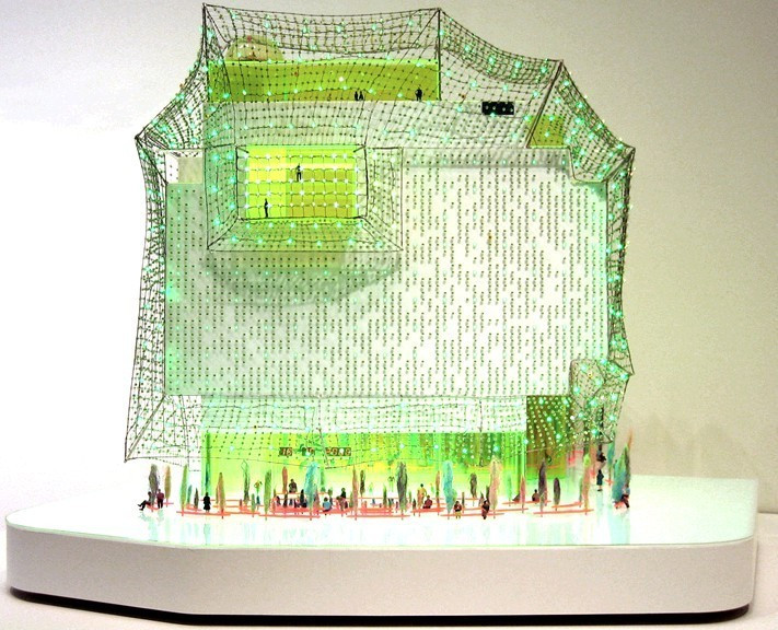 Cloud 9, Barcelona, Acconci Studio, New York, Ruy Ohtake, Enric Ruiz-Geli. Hotel Habitat, L&#39;Hospitalet de Llobregat, Barcelona, Spain, Scale model 1:50. 2004-08