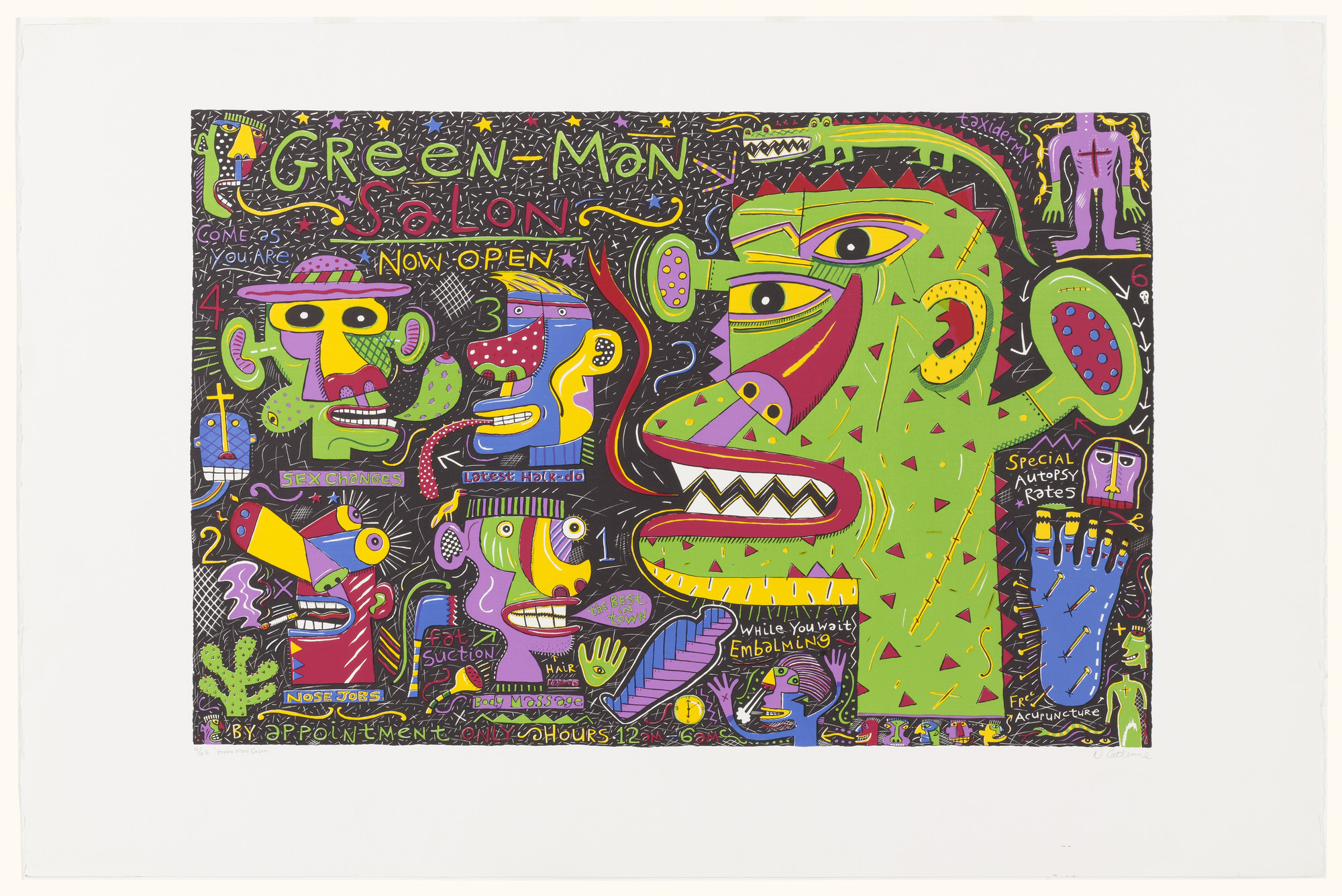 Norman Catherine. Green Man Salon. 1990