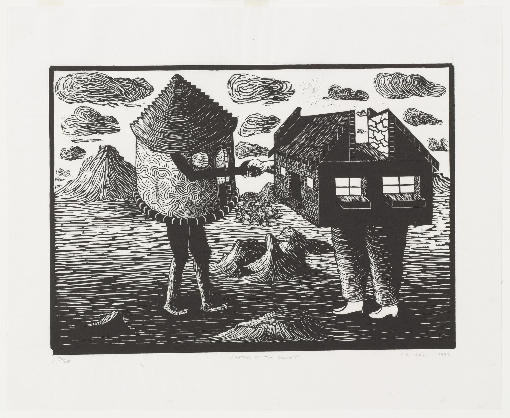 Sandile Goje. Meeting of Two Cultures. 1993