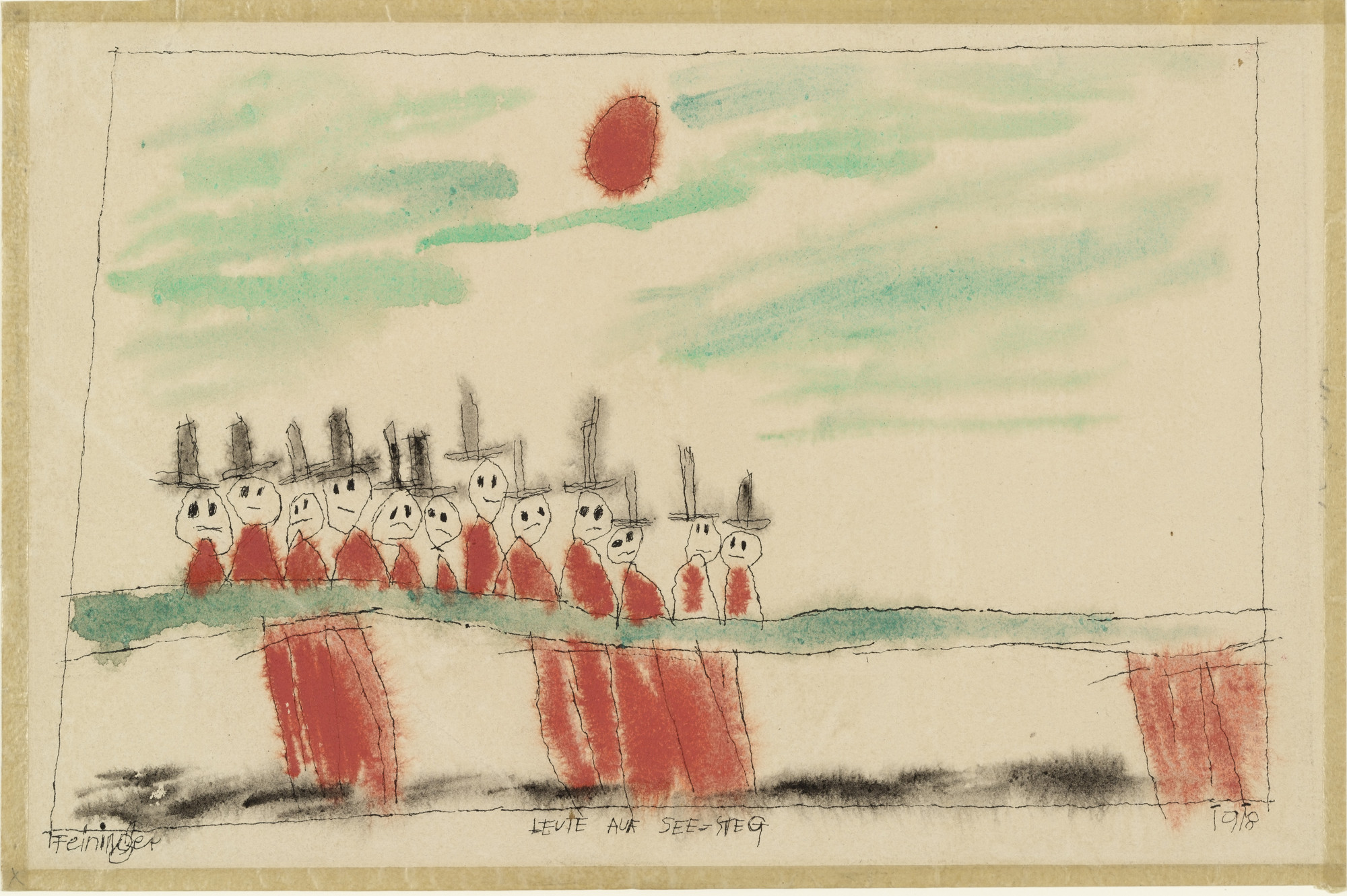 Lyonel Feininger. People on the Jetty (Leute auf See-Steg)