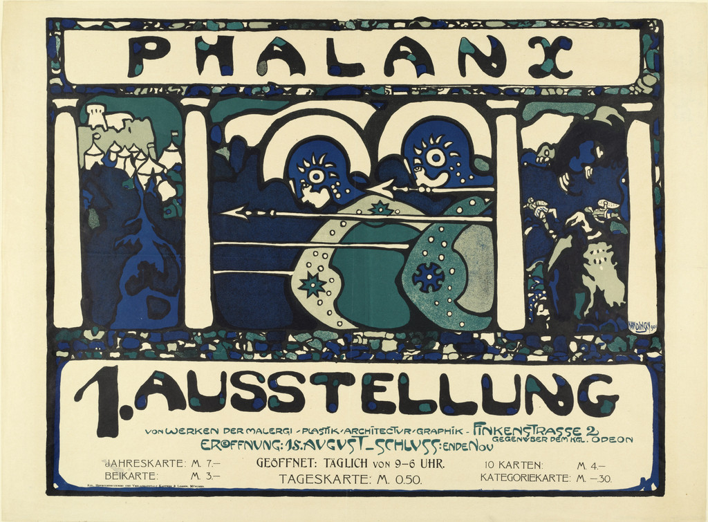Poster for the 1st Exhibition of the "Phalanx" (Plakat für die erste Ausstellung der "Phalanx")