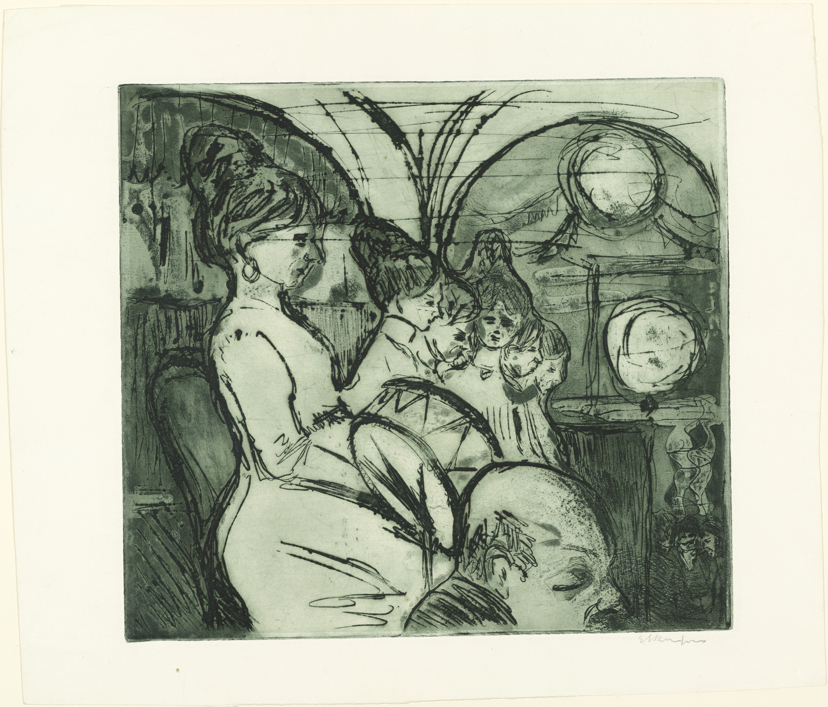 Ernst Ludwig Kirchner. Women&#39;s Band (Damenkapelle). 1908