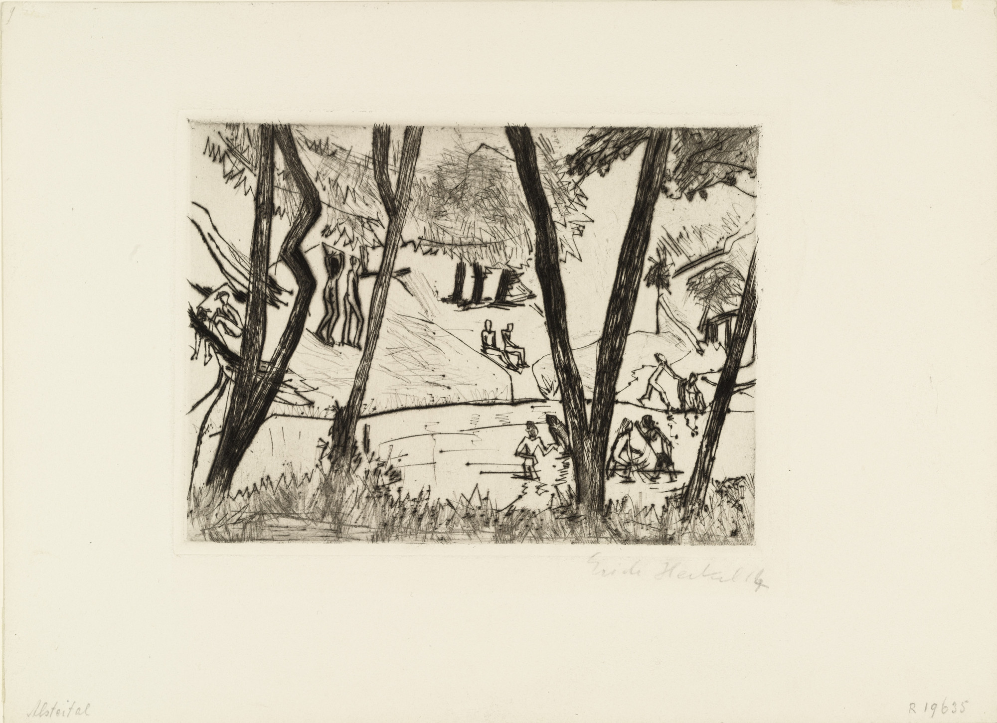 Erich Heckel. Bathers on the Alster (Badende an der Alster)