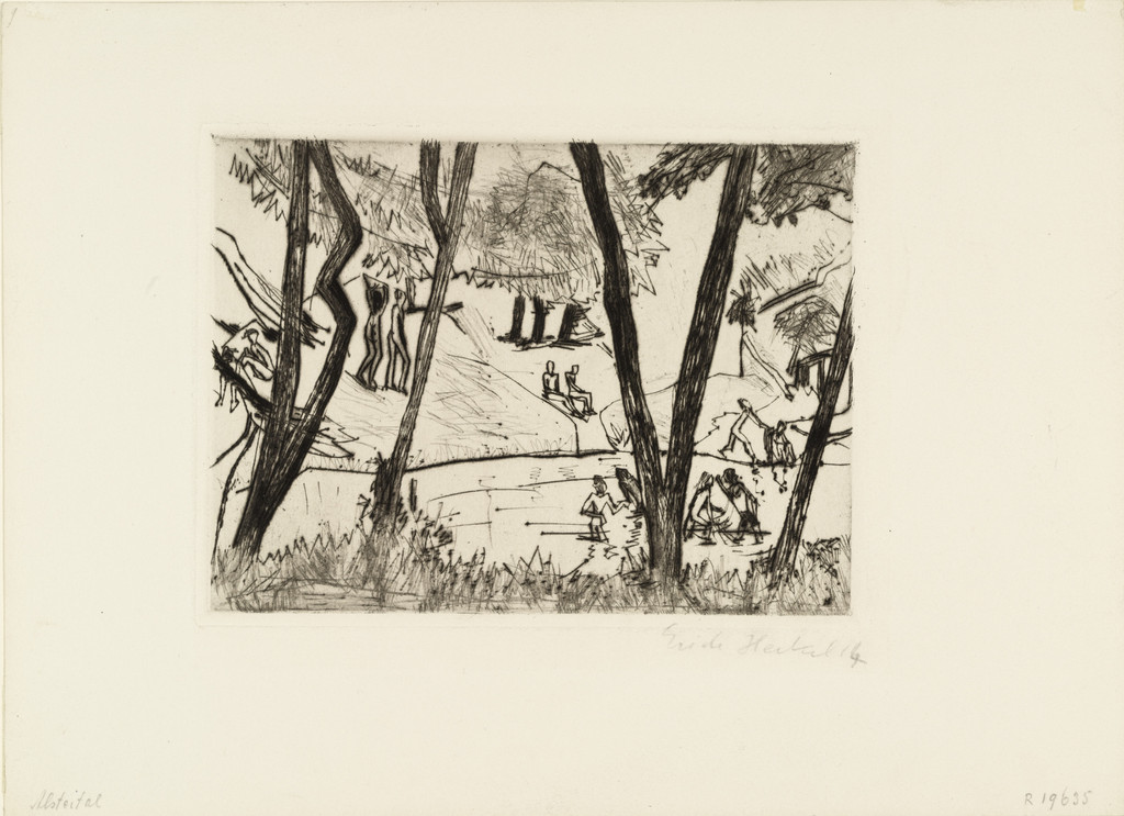 Bathers on the Alster (Badende an der Alster)