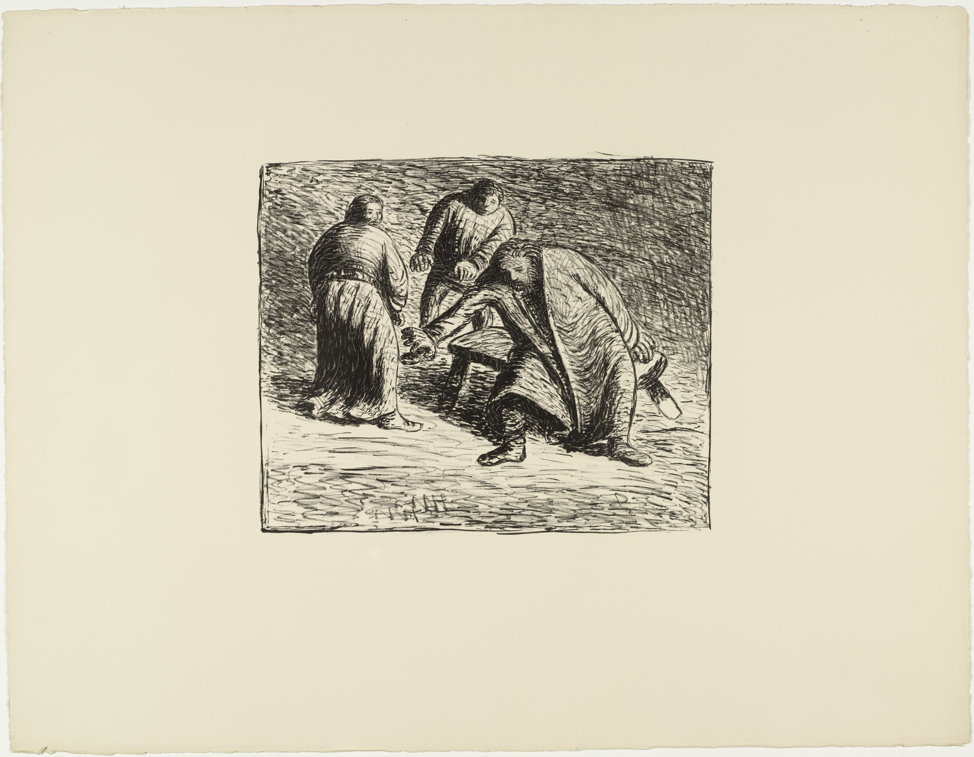Ernst Barlach. Burdened with Undeserved Guilt (Mit fremder Schuld beladen) from The Dead Day (Der tote Tag)