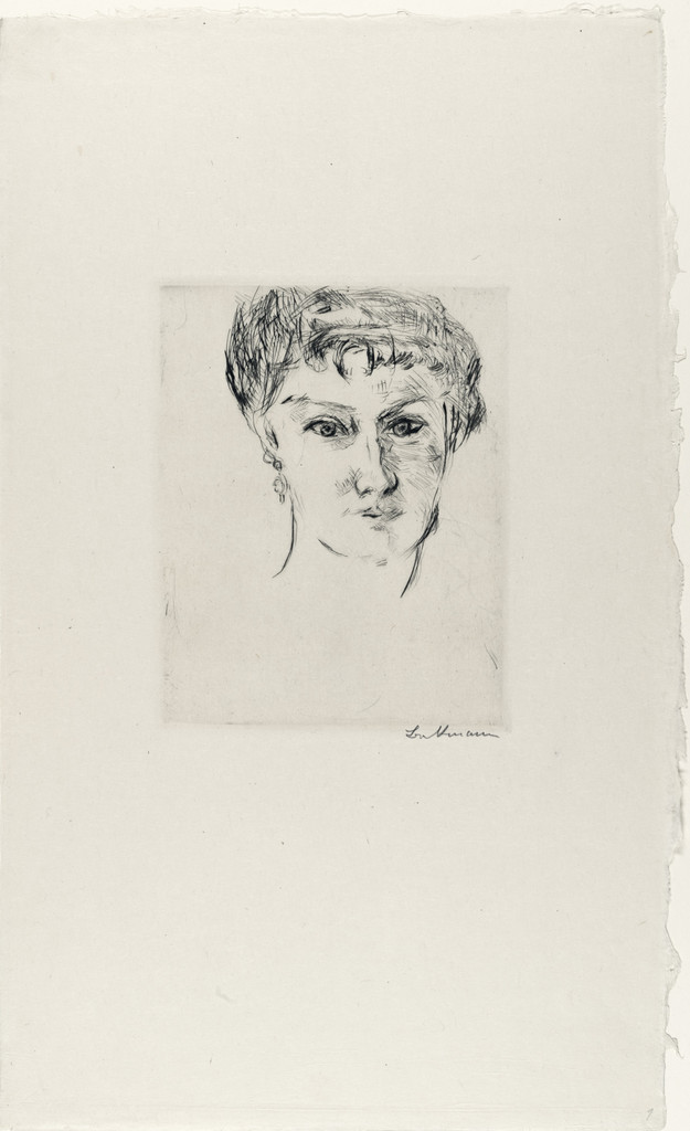 Mink, Frontal, with Elaborate Coiffure (Mink von vorn mit grosser Frisur)