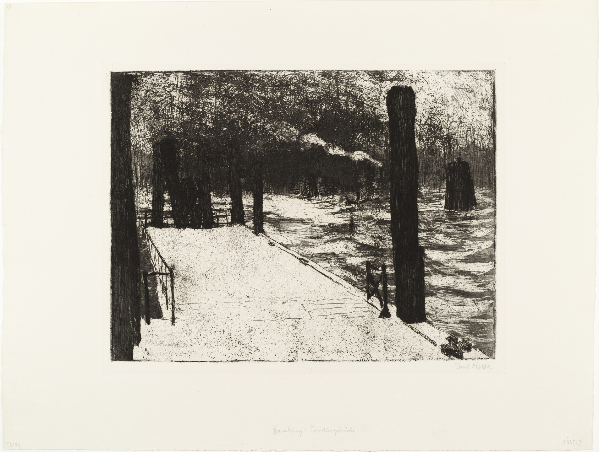 Emil Nolde. Hamburg, Pier (Hamburg, Landungsbrücke). (1910)