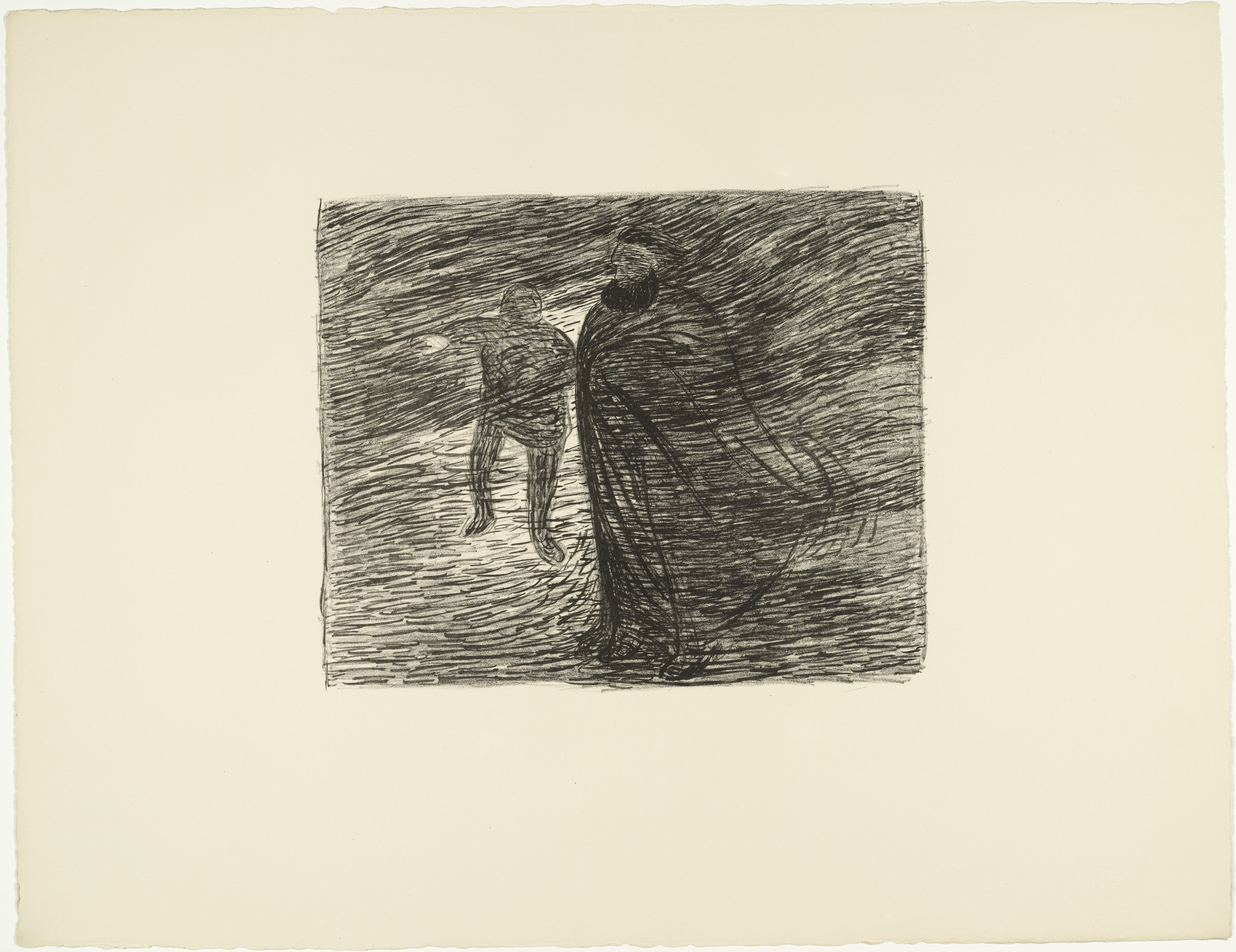 Ernst Barlach. Specter in the Fog (Erscheinung im Nebel) from The Dead Day (Der tote Tag)