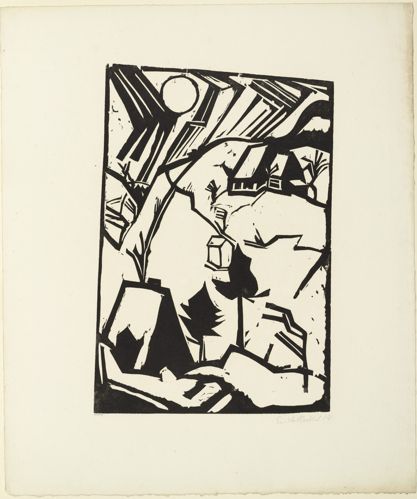 Driving Snow (Schneetreiben) from the portfolio Eleven Woodcuts, 1912-1919 (Elf Holzschnitte, 1912-1919)