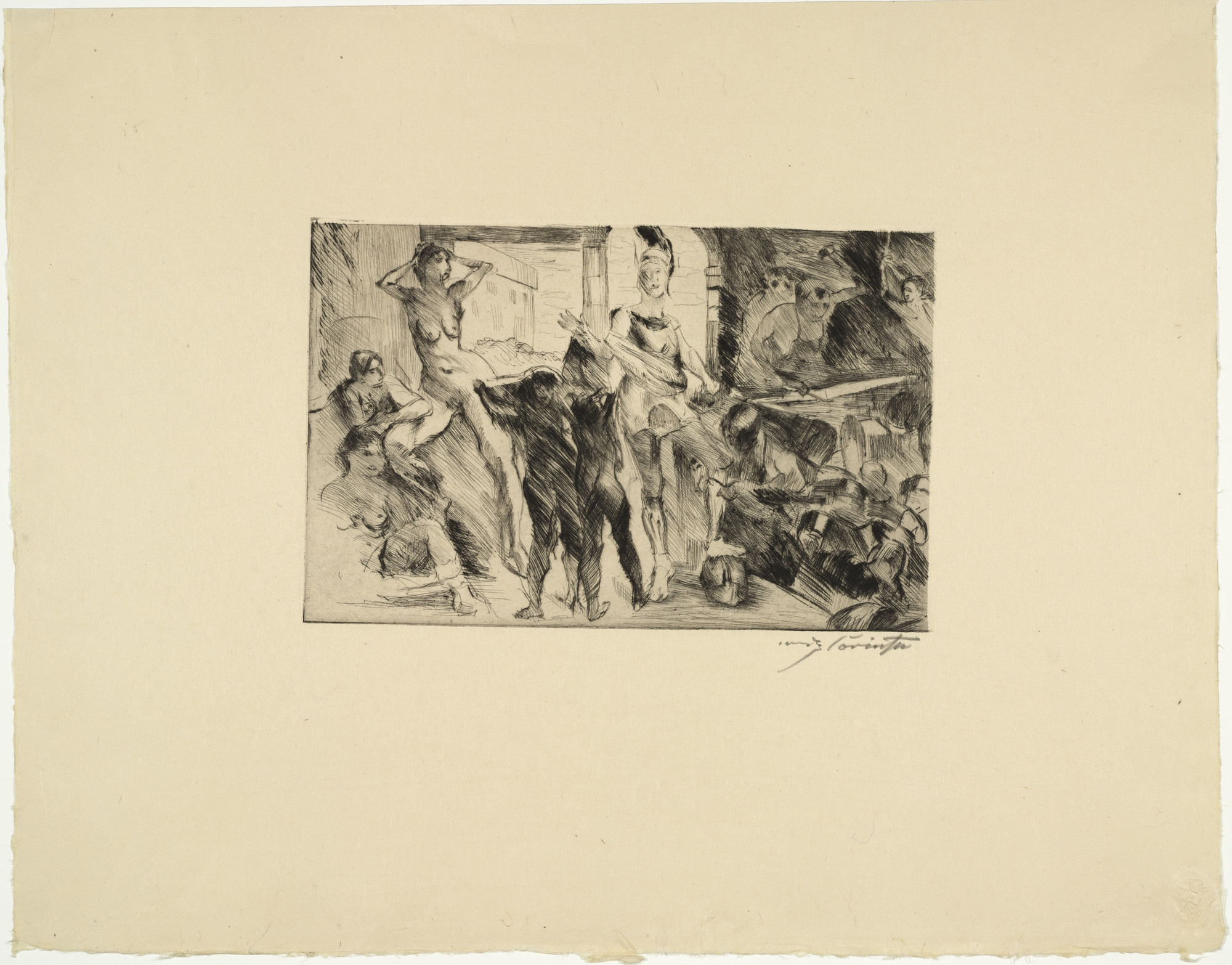 Lovis Corinth. The Forge of Vulcan from Classical Legends