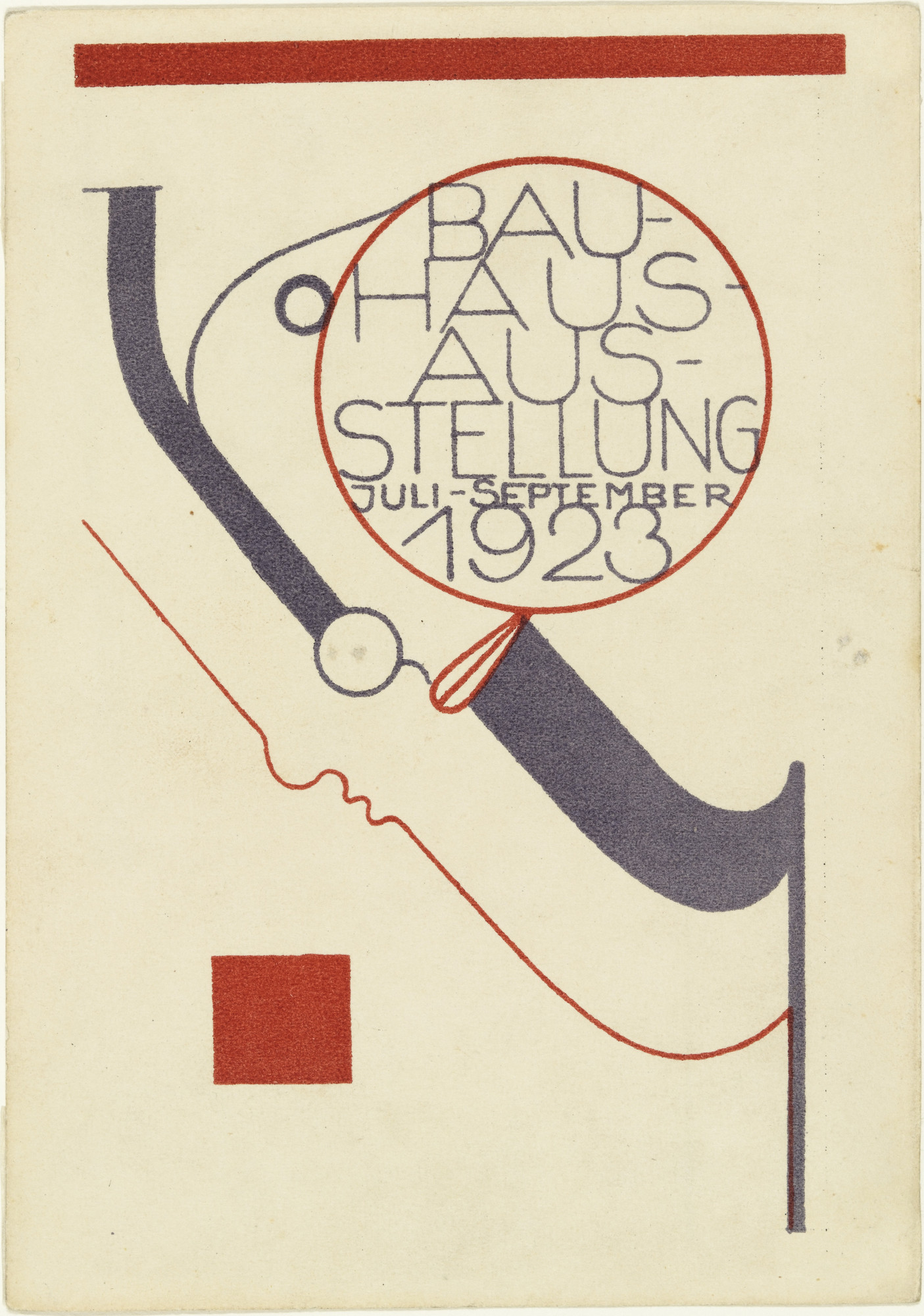 Oskar Schlemmer. Postcard for the Bauhaus Exhibition (Postkarte für die Bauhaus-Ausstellung)