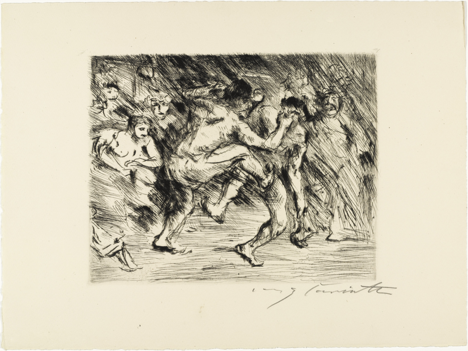 Lovis Corinth. Odysseus and the Beggar (Odysseus und der Bettler) from Compositions (Kompositionen). (1921-22)