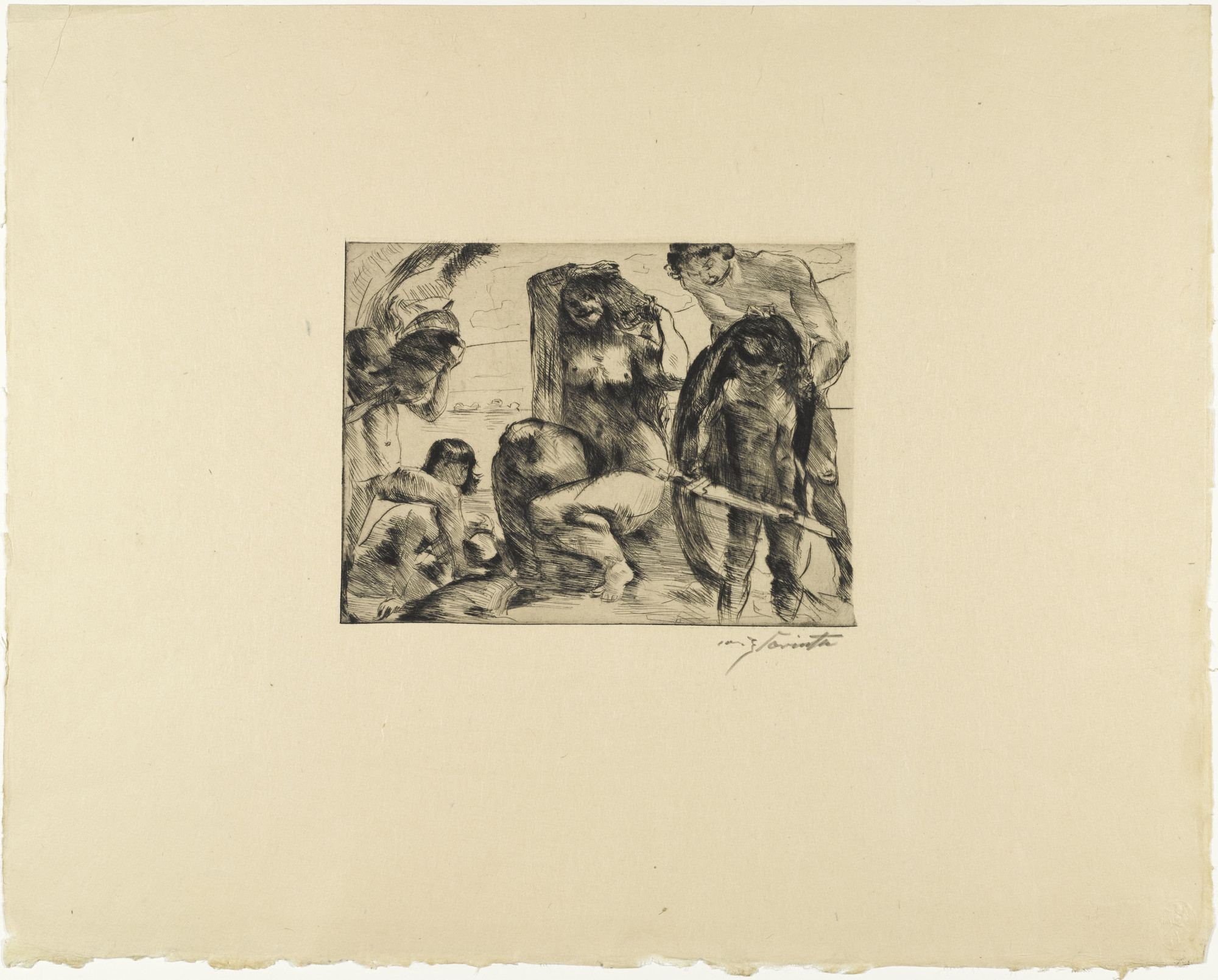 Lovis Corinth. The Mirror of Venus from Classical Legends